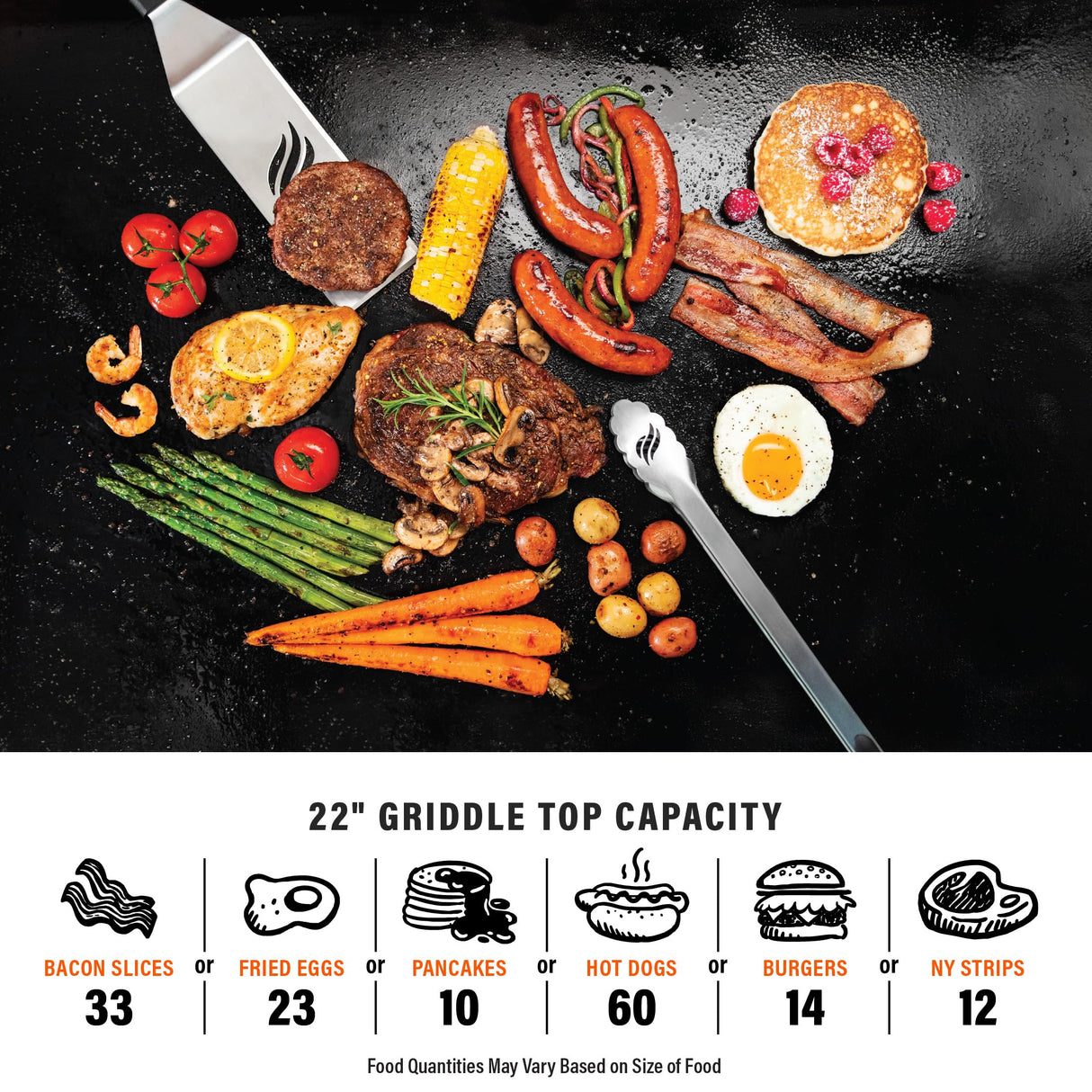 Blackstone 1666 22” Tabletop Griddle with Stainless Steel Faceplate, Powder Coated Steel, Black BLACKSTONE