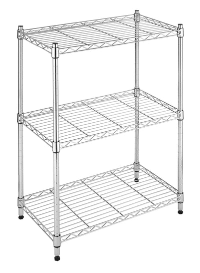Whitmor 3-Wire Shelving Unit, Metal Storage Shelves, Easy Assembly Home Organizer for Pantry, Kitchen, Garage, Plant