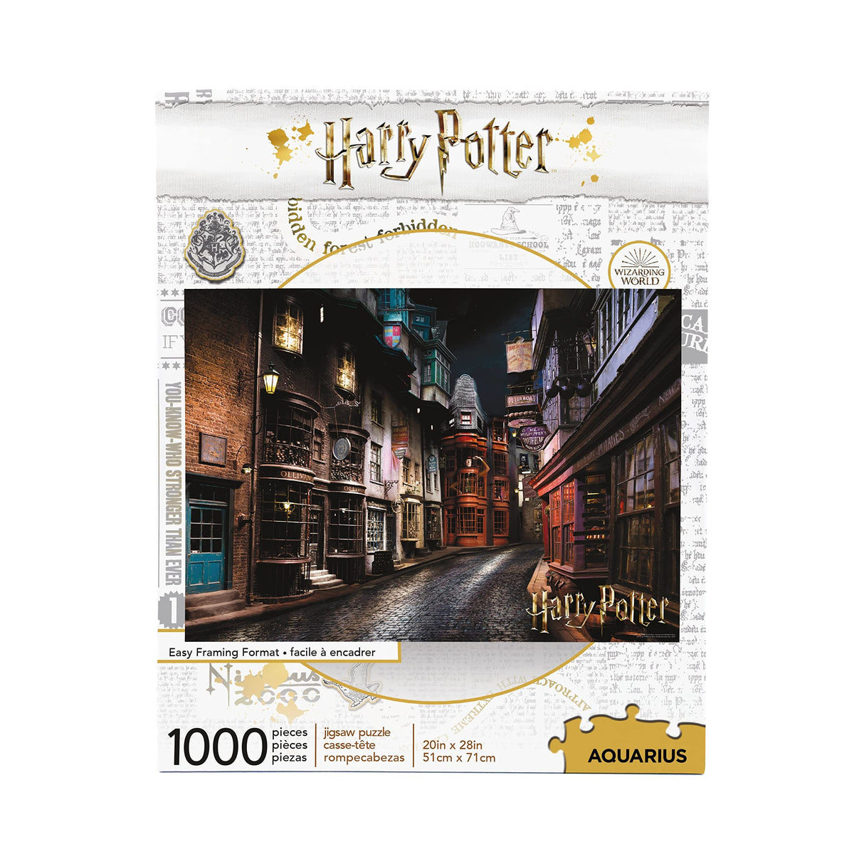 AQUARIUS Harry Potter Puzzle Diagon Alley (1000 Piece Jigsaw Puzzle) - Officially Licensed Harry Potter Merchandise & Collectibles - Glare Free - Precision Fit - 20x28in AQUARIUS