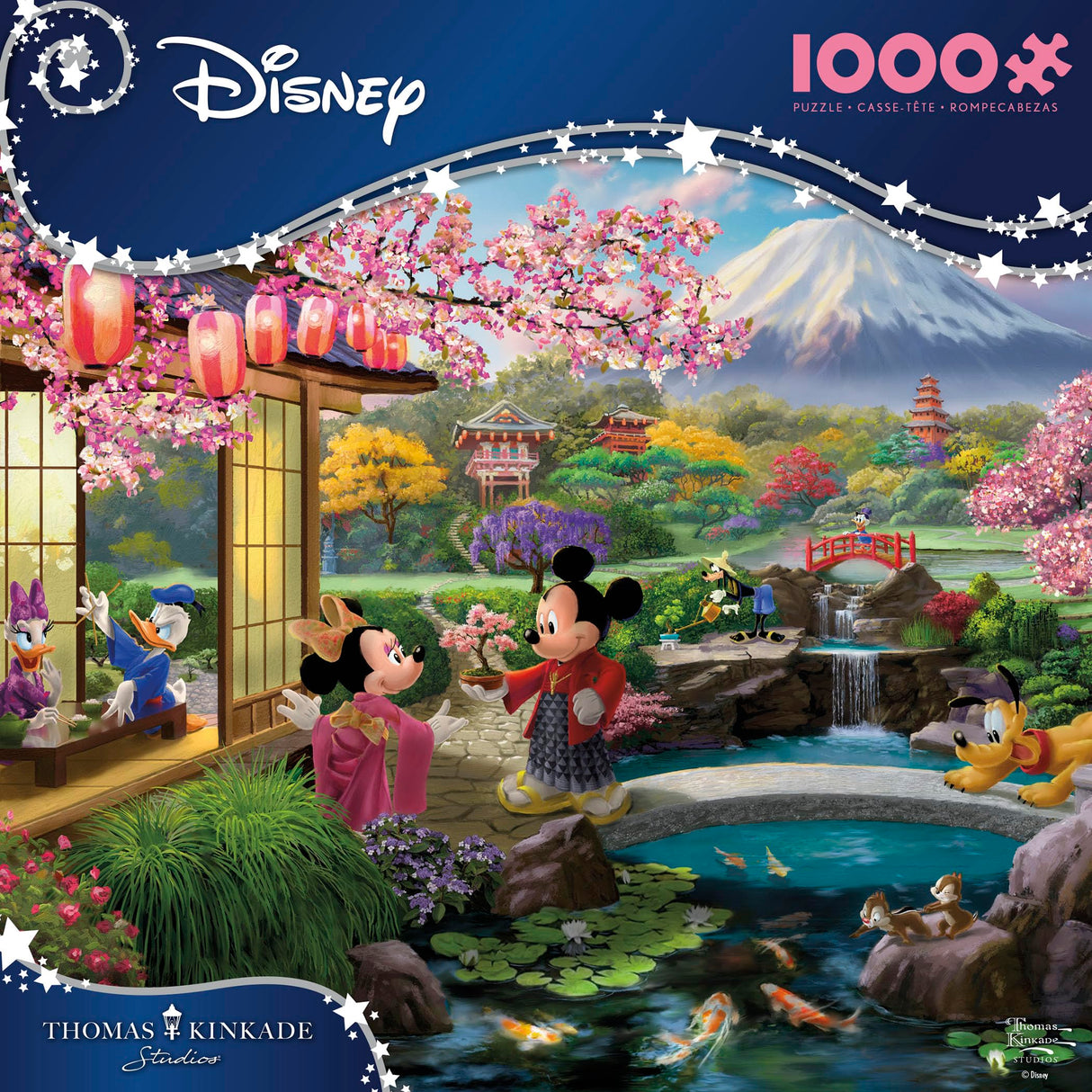 Ceaco - Disney - Thomas Kinkade - Mickey & Minnie in Japan - 1000 Piece Jigsaw Puzzle for Adults - Challenging Puzzle Perfect for Game Nights - Finished Size is 26.5 x 19 Ceaco