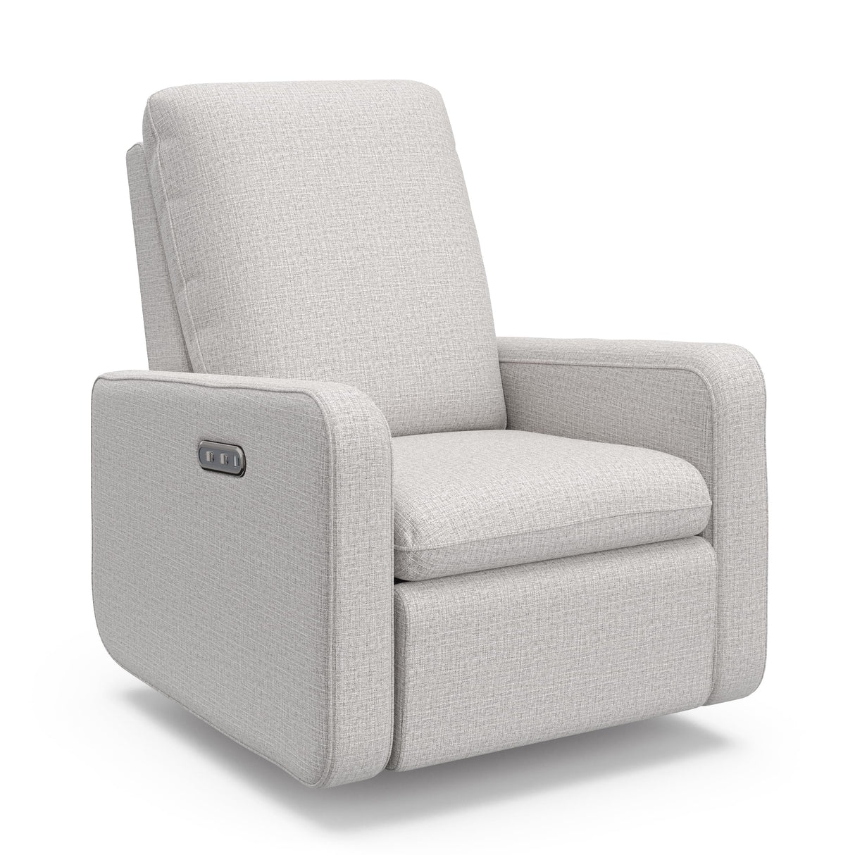 Graco Teddi Power Recliner Swivel Glider (Steel Basketweave) – Electronic Power Recline, USB-A & USB-C Charger, Premium Cushioning & Comfort Graco