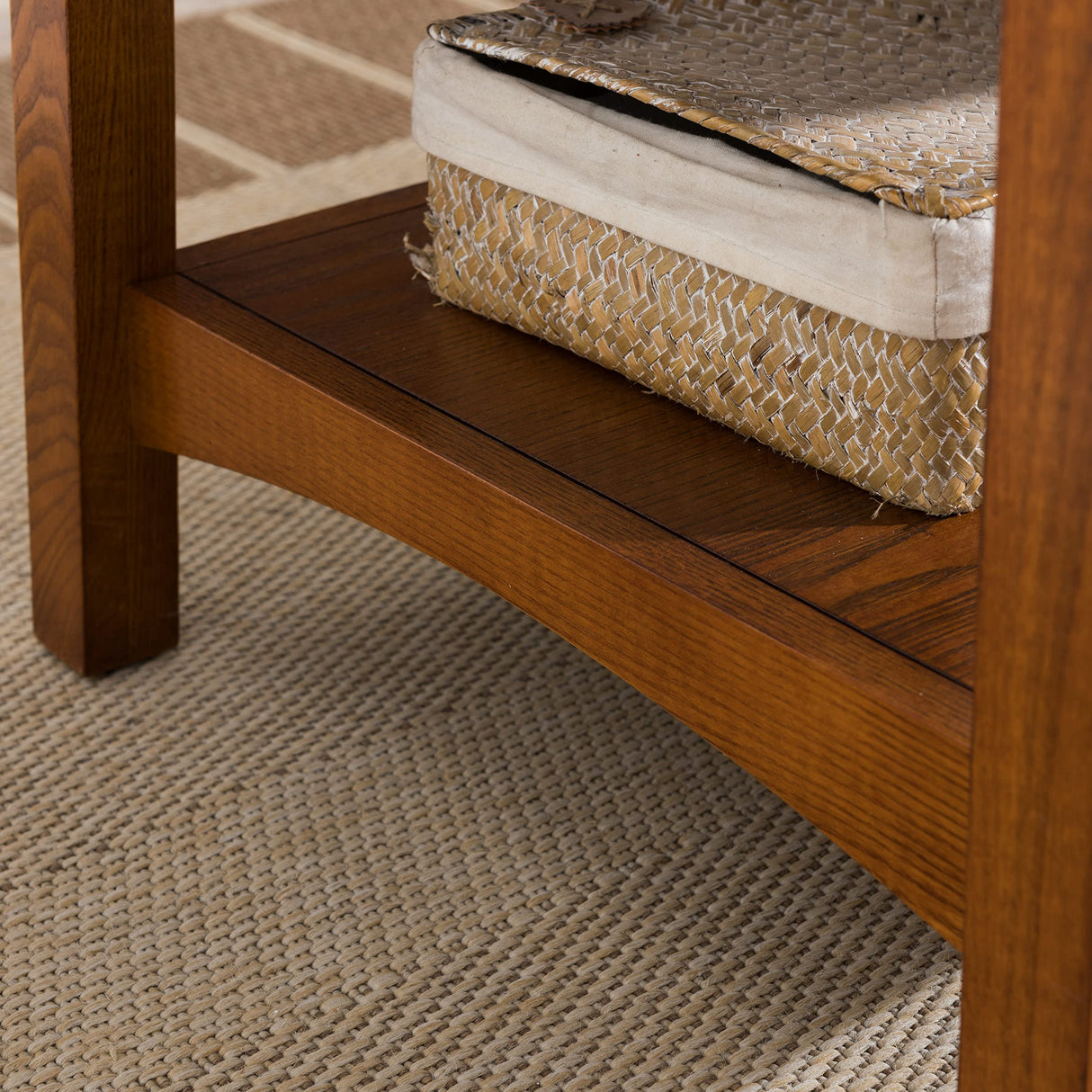 Leick Home 10055-RS Mission Coffee Table for Living Room, Two Drawers and Shelf, Made with Solid Wood, Russet Finish Leick Home