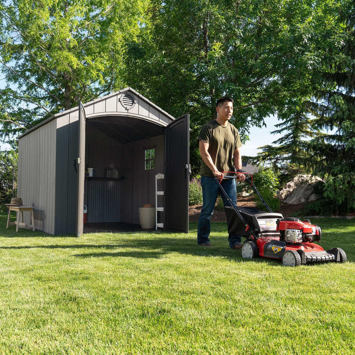 Lifetime Outdoor Storage Shed, 8 x 10 Foot, Gray Lifetime