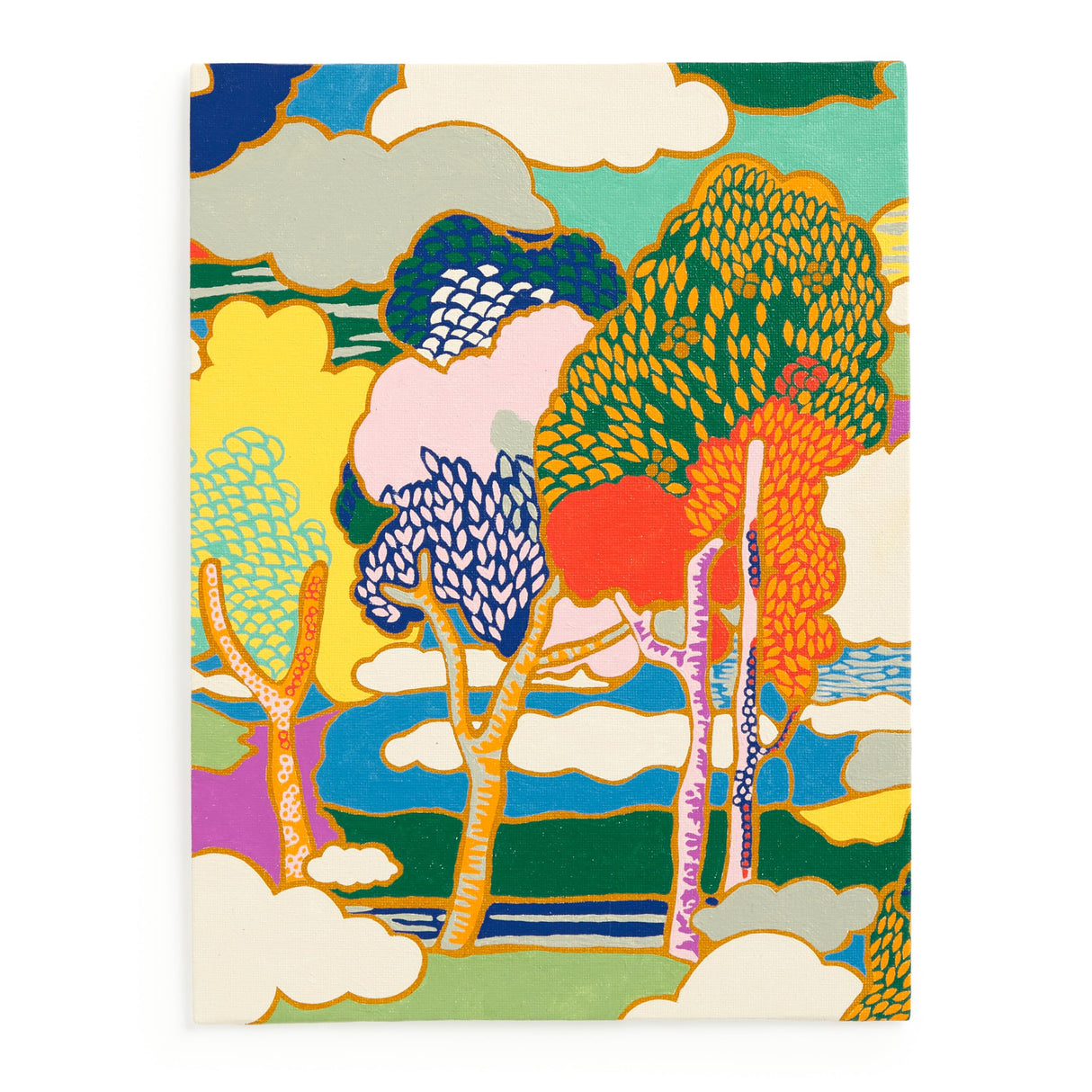 Galison Liberty Prospect Road – DIY 9 x 12 Paint by Number Kit with Iconic Liberty Print Art for Beginners and Experts Includes Paint and Brushes Galison