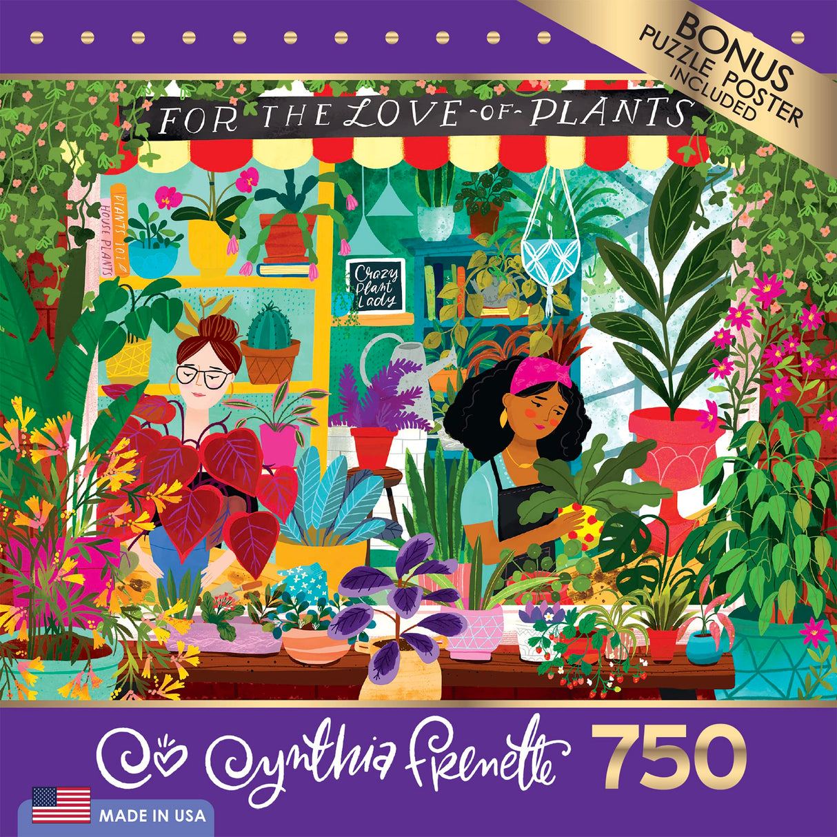 RoseArt - Cynthia Frenette - for The Love of Plants - 750 Piece Jigsaw Puzzle for Adults RoseArt