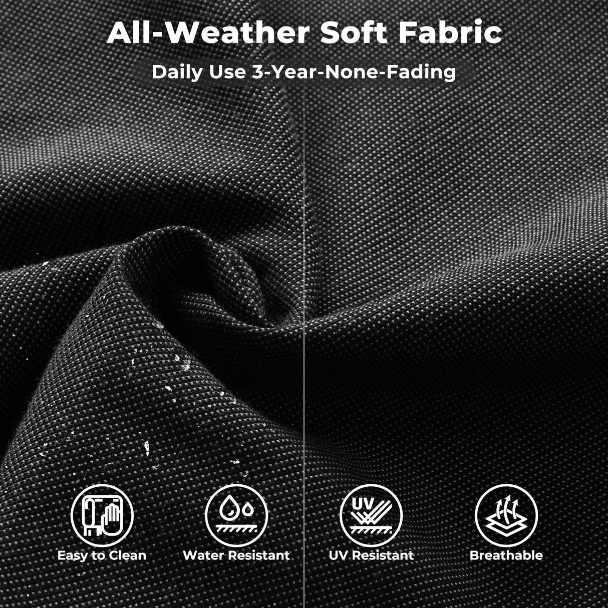 ovios 9 Pieces Patio Furniture Set, Outdoor Wicker Sectional Sofa with 30" Fire Pit Table Swivel Chair, Modern Modular Deep Seat Rattan Couch Conversation Sets, Black ovios