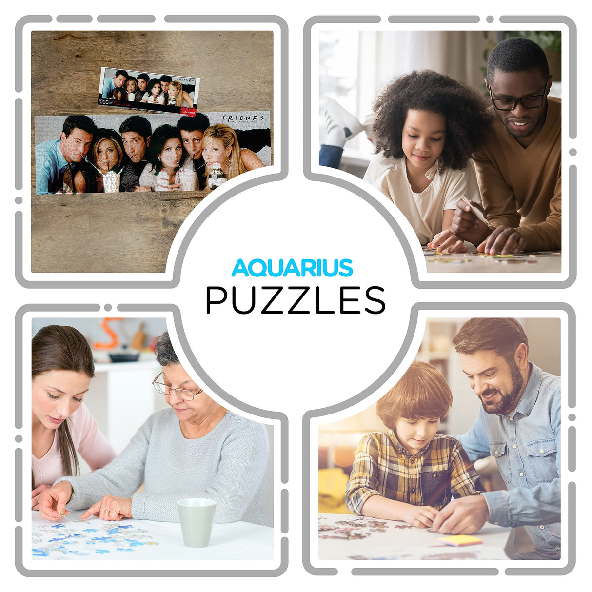AQUARIUS Friends Puzzle (Slim 1000 Piece Jigsaw Puzzle) - Glare Free - Precision Fit - Officially Licensed Merchandise & Collectibles - 12 x 36 Inches AQUARIUS