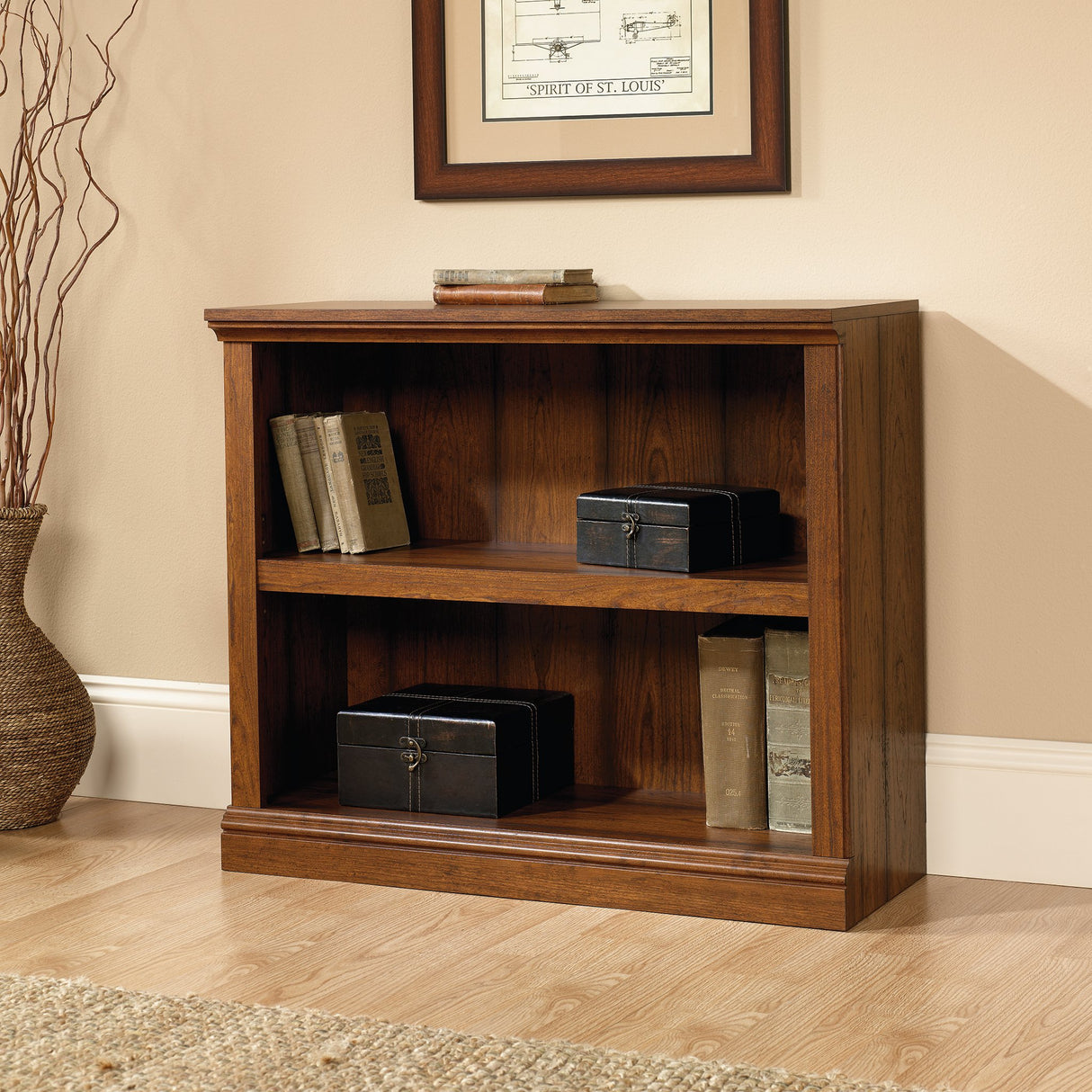 Sauder Miscellaneous Storage 2-Shelf Bookcase/ Book Shelf, Washington Cherry finish Sauder