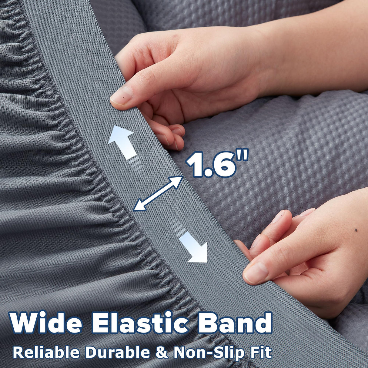 ELVEN HOME King Mattress Pad for Back & Hip Pain Relief, Pillow Top Cooling Bed Topper Quilted Fitted, Hotel Quality Deep Pocket Soft King Mattress Protector Cover Washable (78x80 inch, Grey) Elven Home