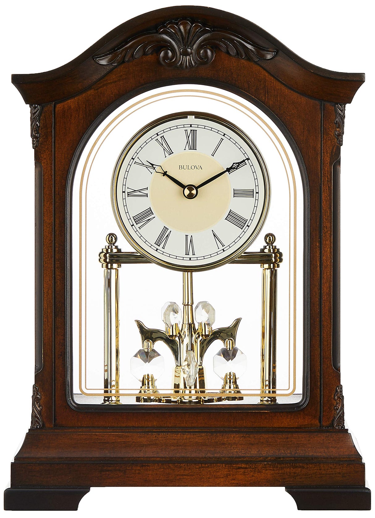 Bulova B1845 Durant Chiming Clock, Walnut Bulova
