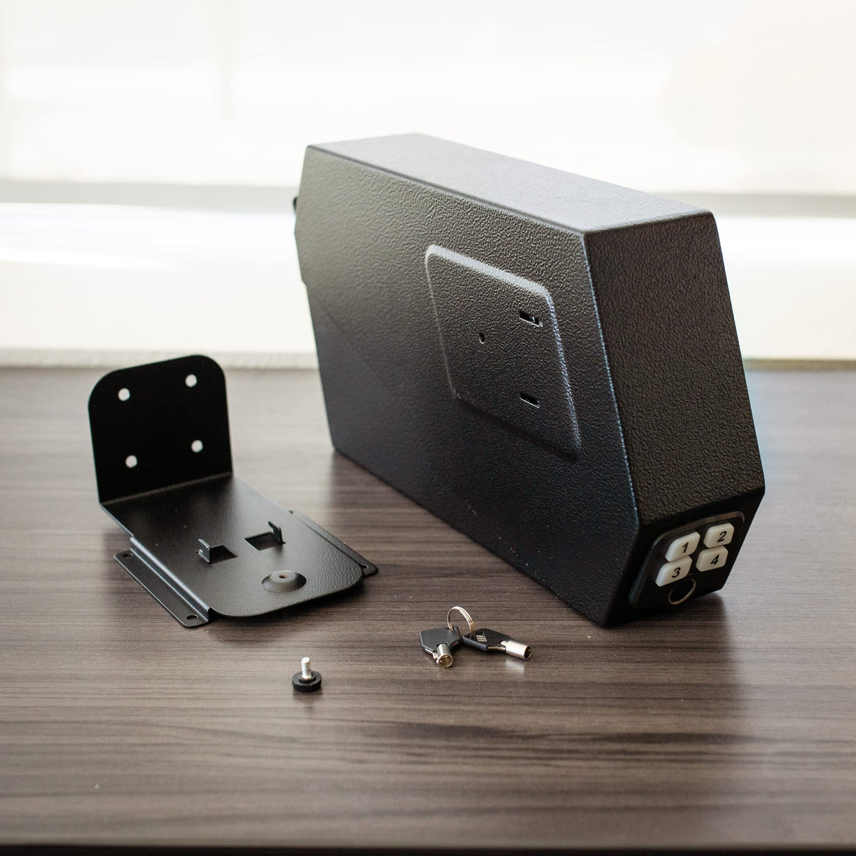 Tactical45 Passcode Protected Quick Access Bedside Gun Safe for Pistols - Biometric Gun Safe for Handgun - Hidden Gun Storage Single Firearm Safe Tactical45