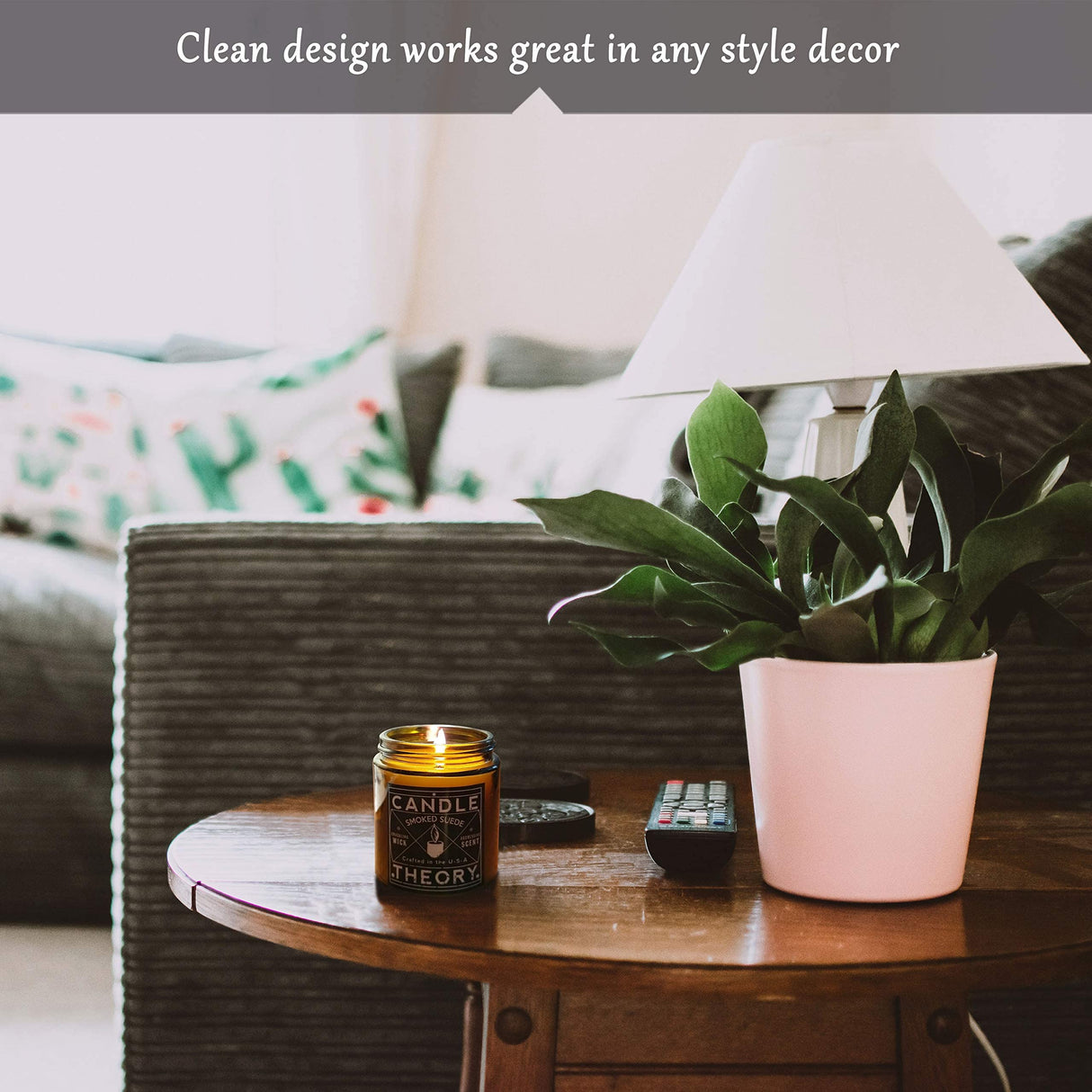 Scented Candle Gift Set of 3, 4oz Candles, Crackling Wood Wick Candled for Home, 3 Scents Cuban Cigar, Spanish Leather, Crackling Hearth, Mens Candle Bachelor Pad Decor Man Cave Decor CANDLETHEORY