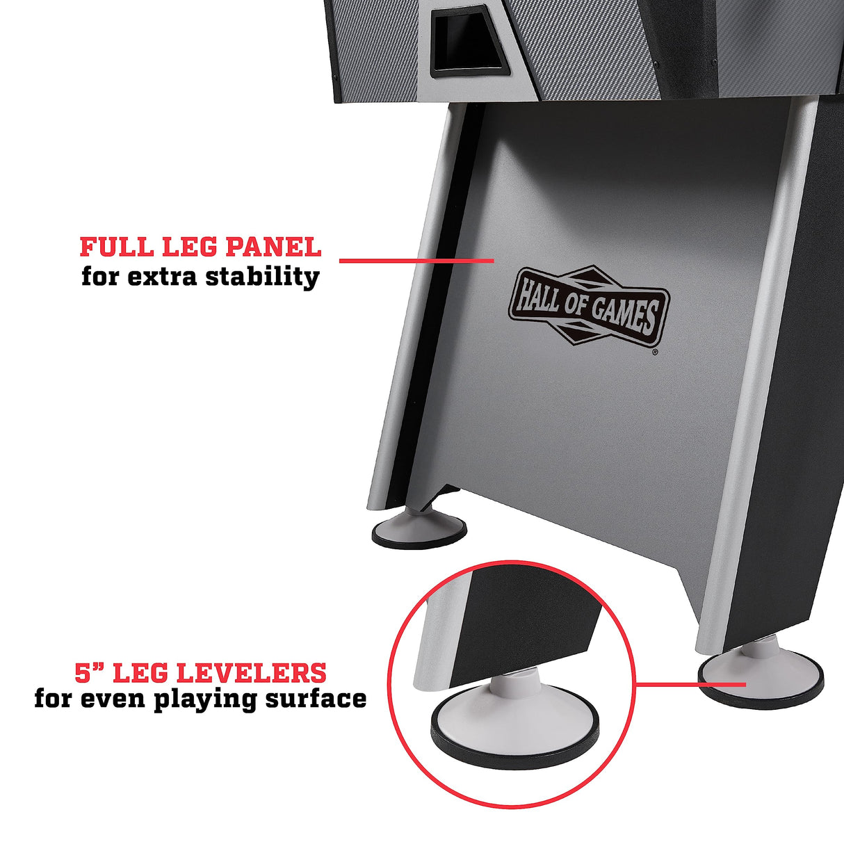 Hall of Games 56” Arcade Foosball Gaming Table Competition Size, Durable and Stylish with Tabletop Sports Soccer Balls, Perfect for Family Game Rooms Hall of Games