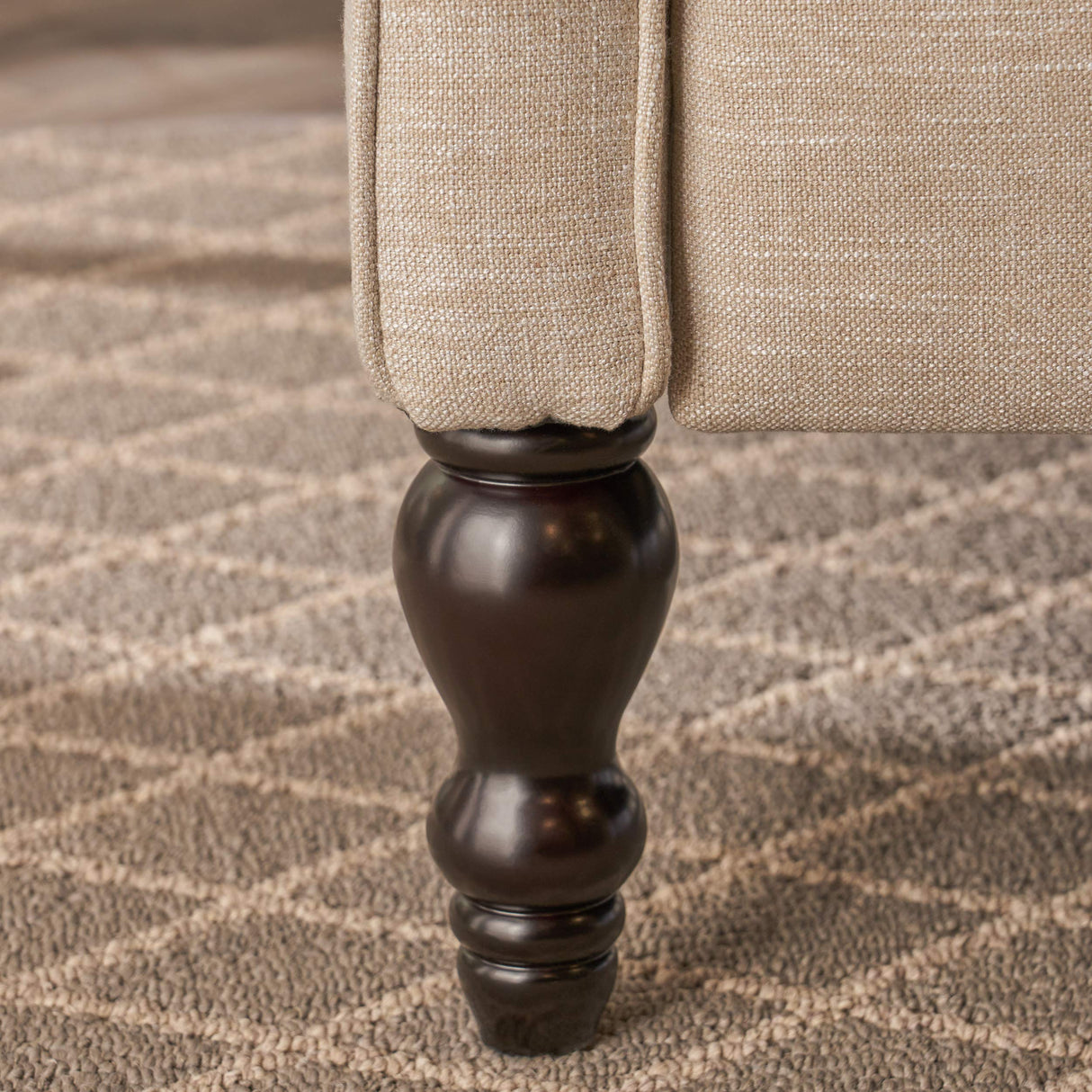 CHRISTOPHER KNIGHT HOME GDF Studio Elizabeth Tufted Fabric Recliner, Vintage Reclining Reading Armchair, Light Beige GDFStudio