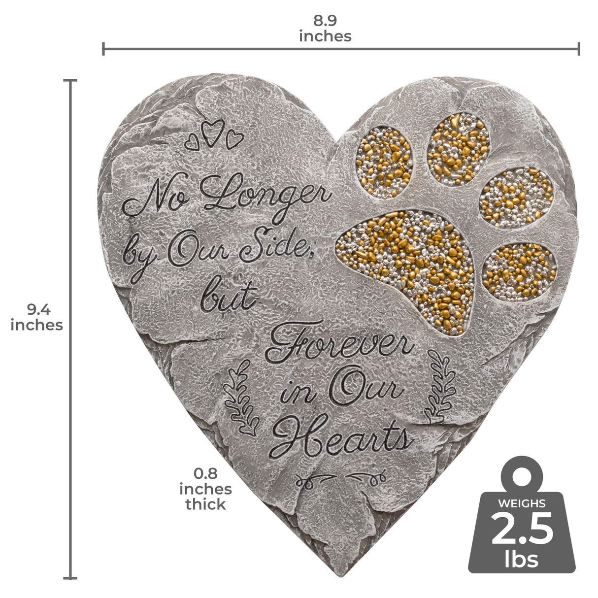 OBSI Dog Memorial Gifts for Loss of Dog Sympathy Gift - Rainbow Bridge Dog Memorial Stone for Remembrance Dog Passing Away Sympathy Gifts - Thoughtful Pet Loss Gifts - Gray OBSI