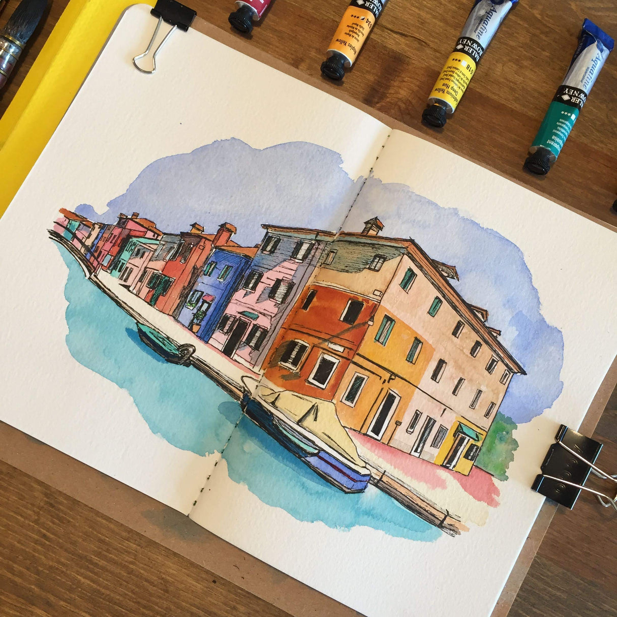 Strathmore 500 Series Watercolor Travel Journal, Cold Press, 5" x 8", 20 pages, White Strathmore