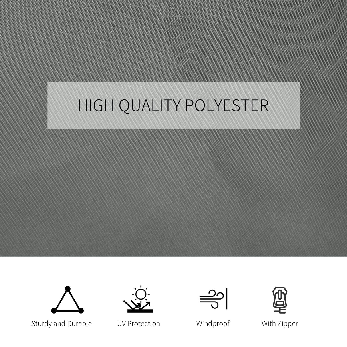 Outsunny 10' x 12' Universal Gazebo Sidewall Set with Panels, Hooks and C-Rings Included for Pergolas and Cabanas, Gray Outsunny