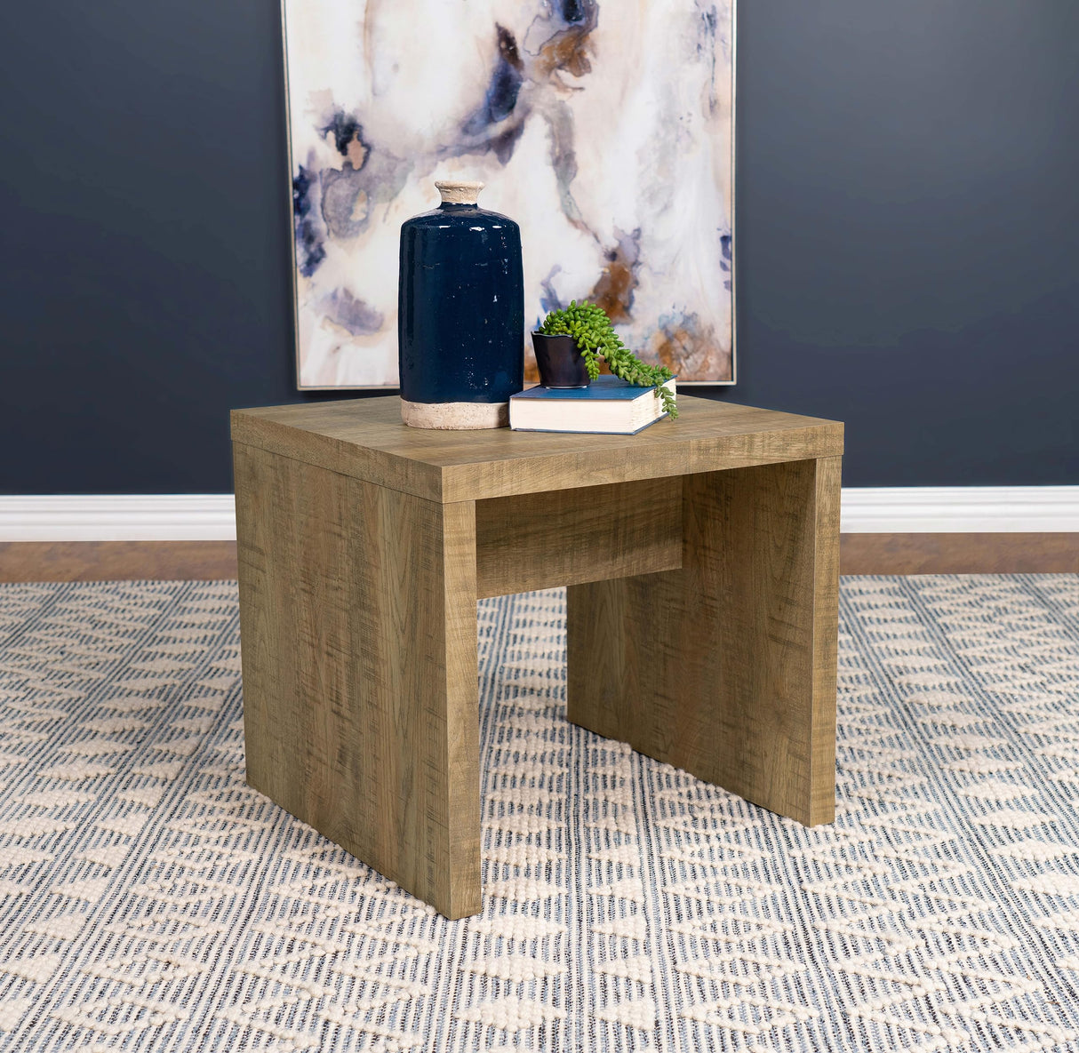 Coaster Home Furnishings Lynette Square Engineered Wood End Table Mango Coaster Home Furnishings