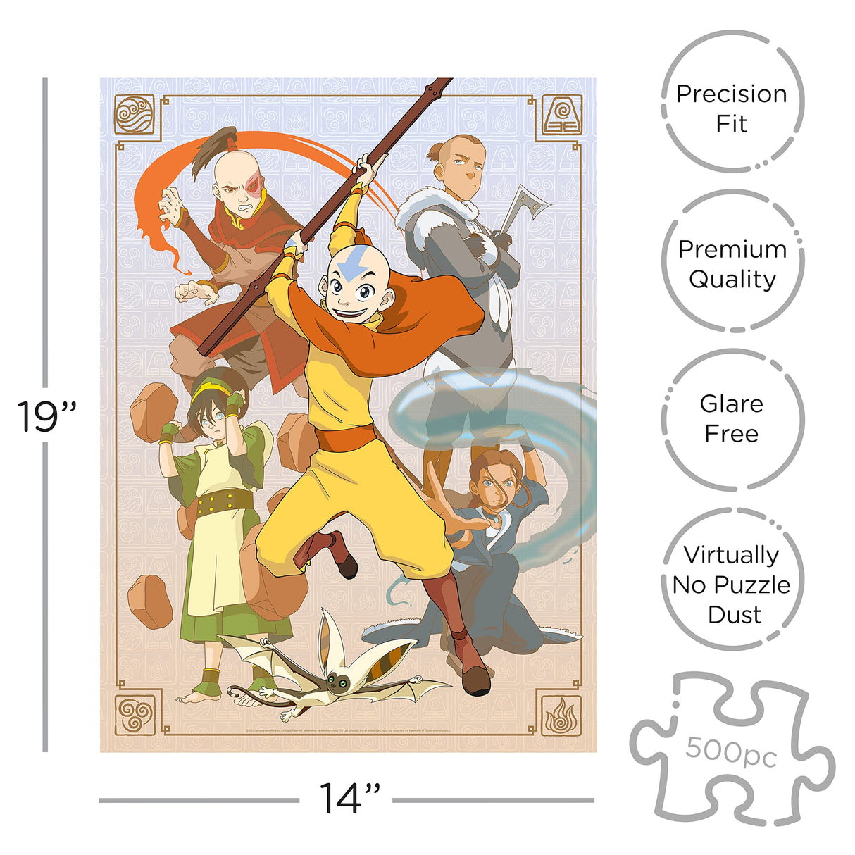 AQUARIUS - Avatar The Last Airbender Cast 500 Piece Jigsaw Puzzle AQUARIUS