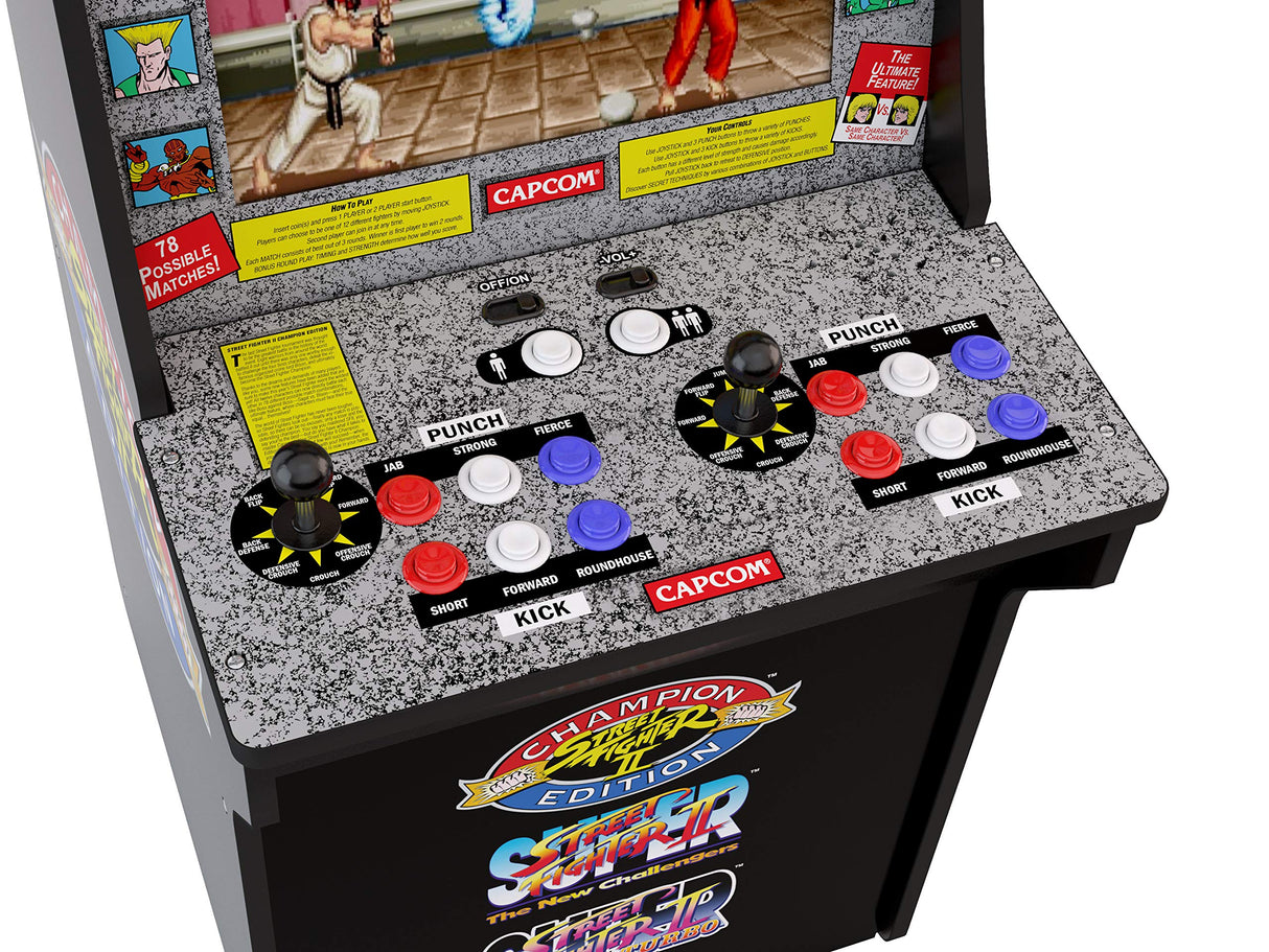 ARCADE1UP Street Fighter - Classic 3-in-1 Home Arcade, 4Ft ARCADE1UP
