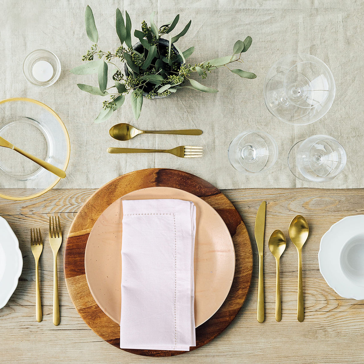 12-Pack Hemstitched Dinner Napkins Oversized 20x20 - Cotton Fabric Tailored with Mitered Corner - Ideal for Events and Regular Use - White THE BEER VALLEY