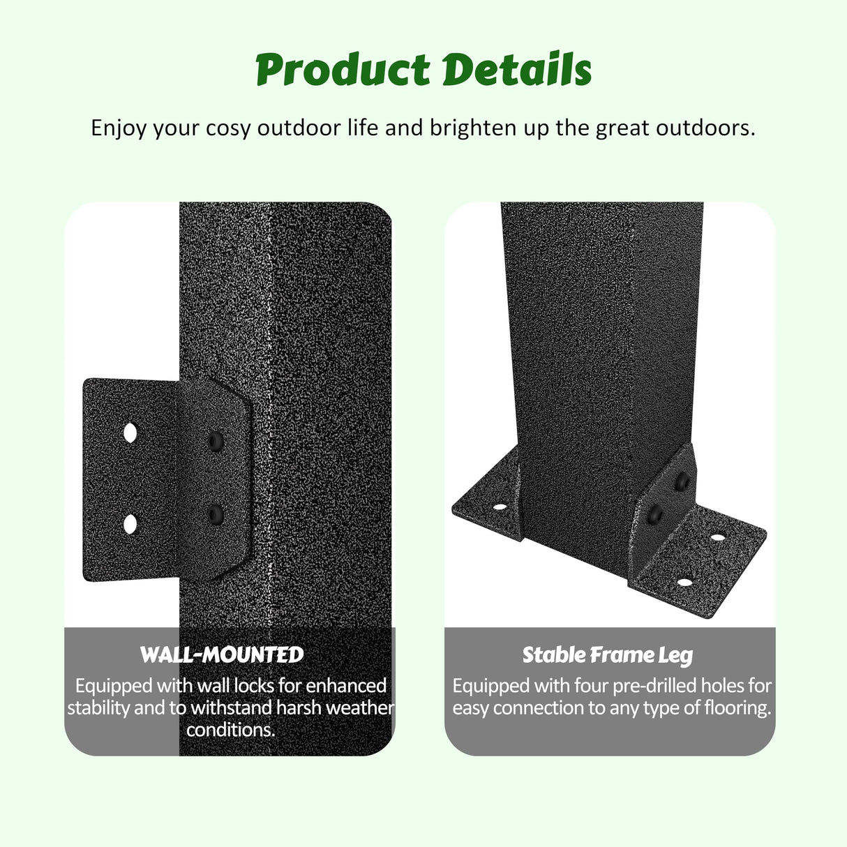 Yardenaler 12x20 FT Wall Mounted Gazebo with Triangle Structure, Hardtop Lean to Gazebo with Metal Slope Roof, Outdoor Pergola with Drainage Holes for Patio, Backyard, Deck Yardenaler