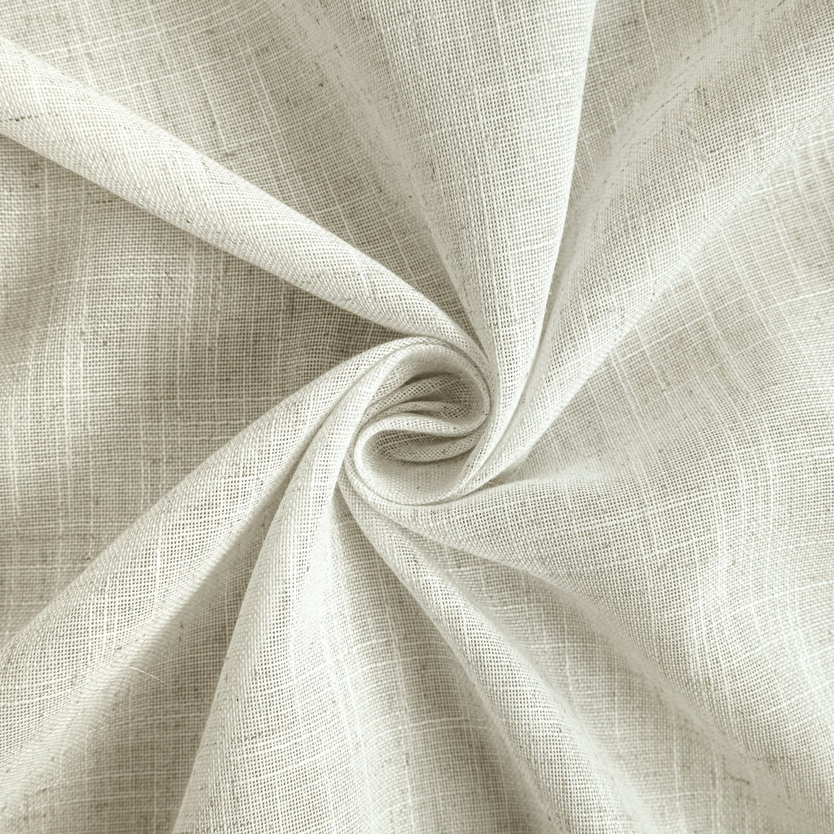 Farmhouse Linen Curtains - 84 Inch Length, 2 Panels Set, Tab Top Semi Sheer Light Filtering Country Boho Curtains for Living Room, Bedroom, Nursery, 52x84 Inches, Neutral Cream KOUFALL