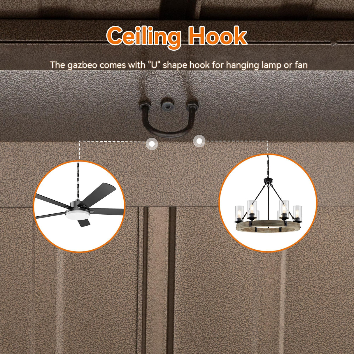 Gardenbee 12x18 ft Gazebo Double Roof Canopy with Netting and Curtains, Outdoor Gazebo 2-Tier Hardtop Galvanized Aluminum Frame Garden Tent for Patio, Backyard, Deck and Lawns Gardenbee