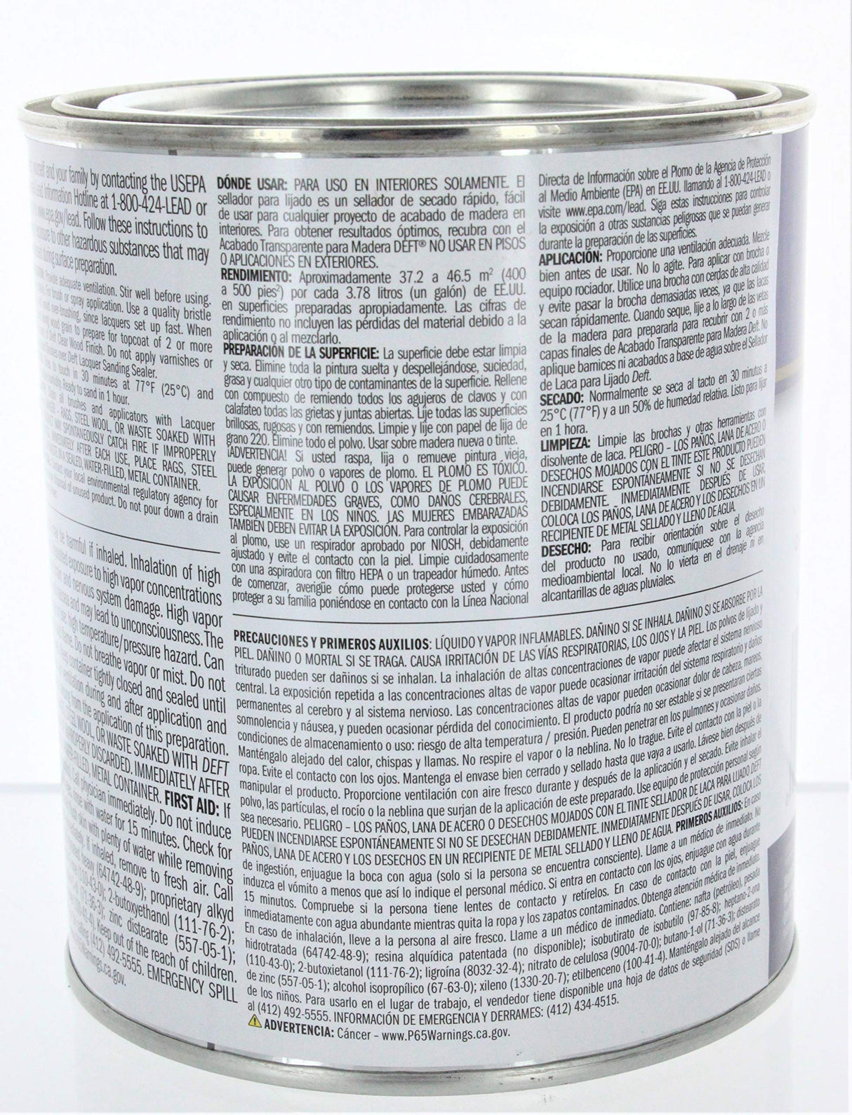 DEFT/PPG ARCHITECTURAL FIN DFT015/04 1 qt Deft DFT015 Clear Lacquer Sanding Nitrocellulose Interior Wood Sealer, No Size, No Color DEFT