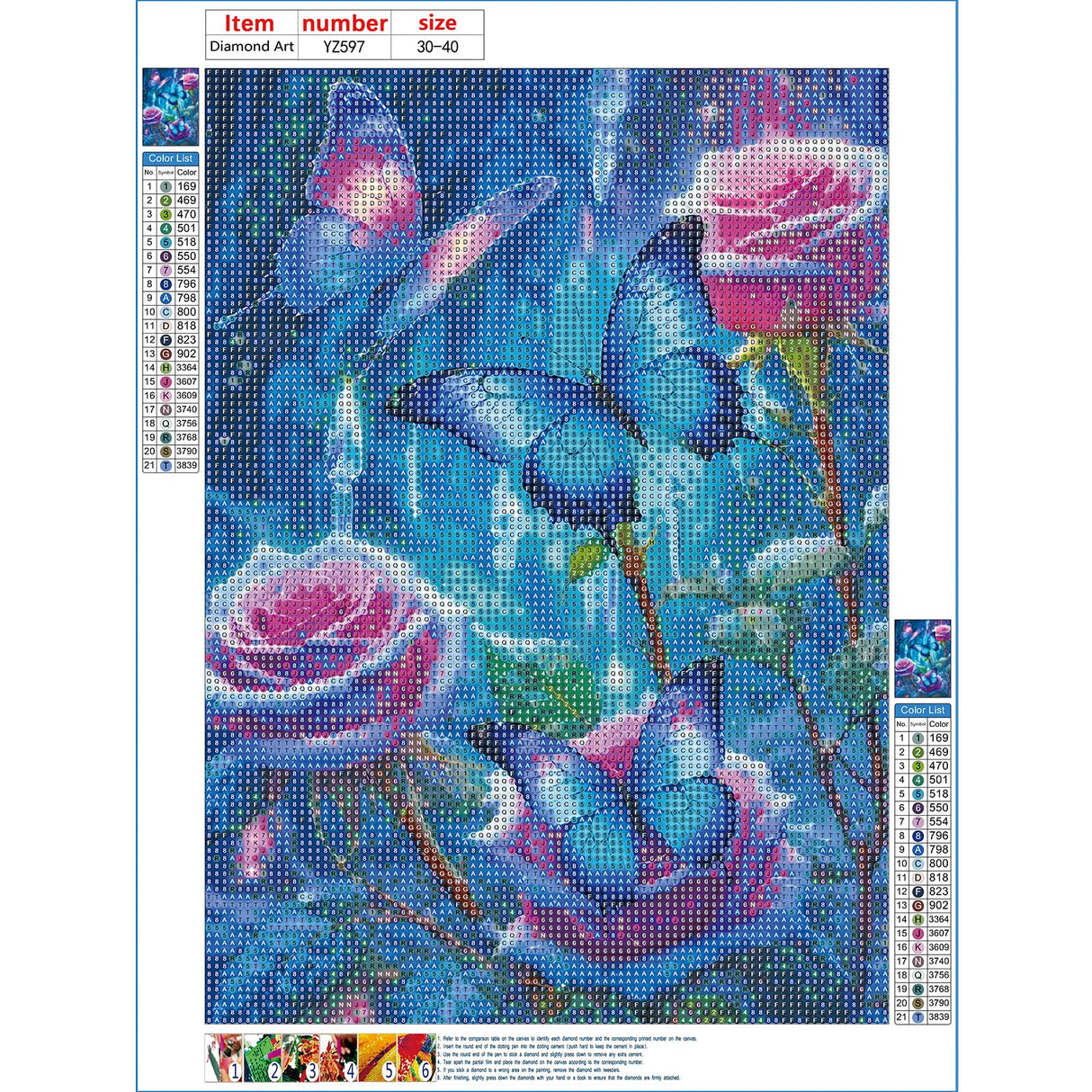 DPHERO Butterfly Diamond Painting Kits for Beginners Adults,5D DIY Roses Diamond Art Kits,Round Full Drill Fantasy Diamond Painting Art,DIY Painting by Numbers Diamond Art Painting 12x16 inch DPHERO