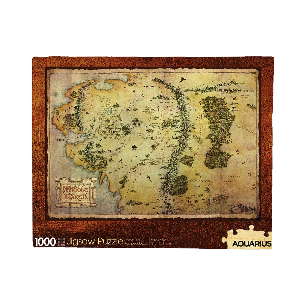 AQUARIUS The Hobbit Map Puzzle (1000 Piece Jigsaw Puzzle) - Glare Free - Precision Fit - Officially Licensed The Hobbit Merchandise & Collectibles - 20 x 28 Inches AQUARIUS