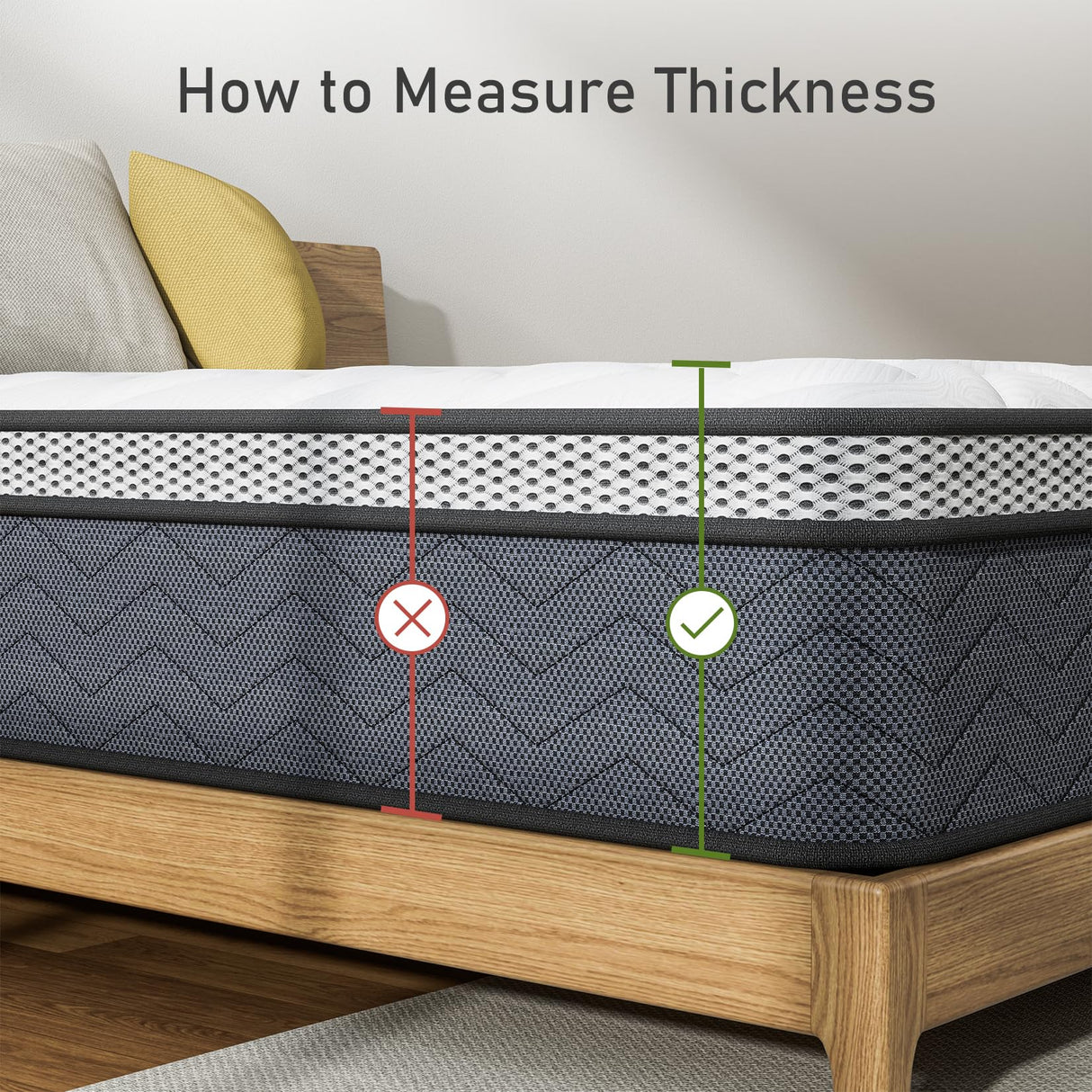 Twin Hybrid Innerspring Mattresses, 12 Inch Plush Mattress Foam Spring Mattress, Twin Size Mattress Bed in a Box with Pressure Relief, 75 x 39 x 12 Inch Mattress for Twin Bed Frames, Medium Firm XANGLO