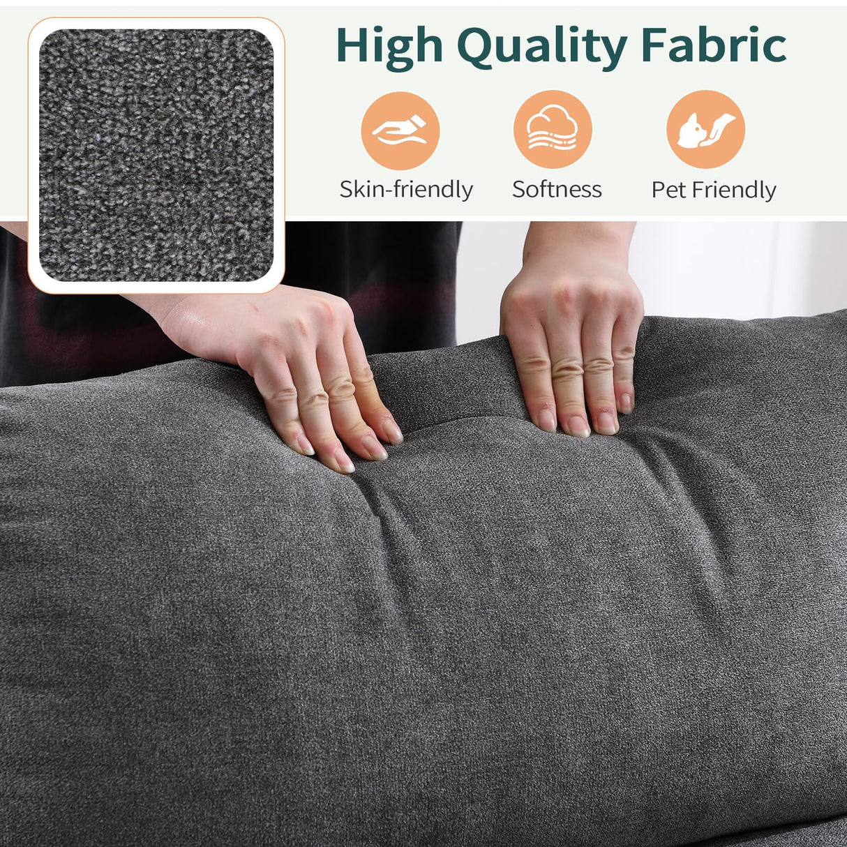 HAOMARKETS Manual Loveseat Recliner Sofa for 2 Adultds,Overstuffed Upholstered 2-Seater Reclining Couch with Sturdy Metal Base,2 Seats Recliner Chairs for Living Room HAOMARKETS