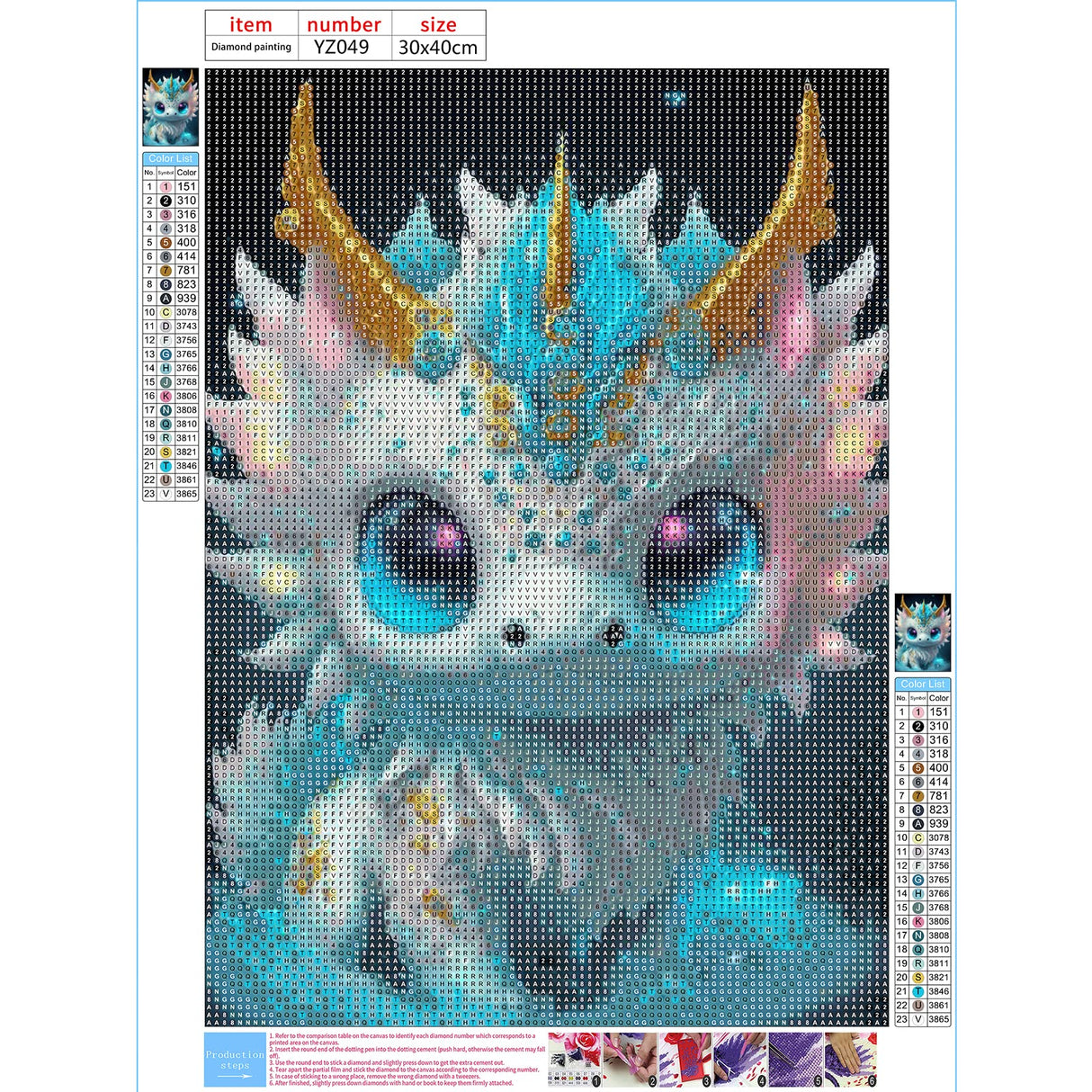 DPHERO Cartoon Diamond Painting Kits for Adults,5D Dragon Diamond Art Kits for Beginners,Round Full Drill Zodiac Diamond Art Painting,DIY Paint with Diamonds Fantasy Gem Painting Art 12x16 inch DPHERO