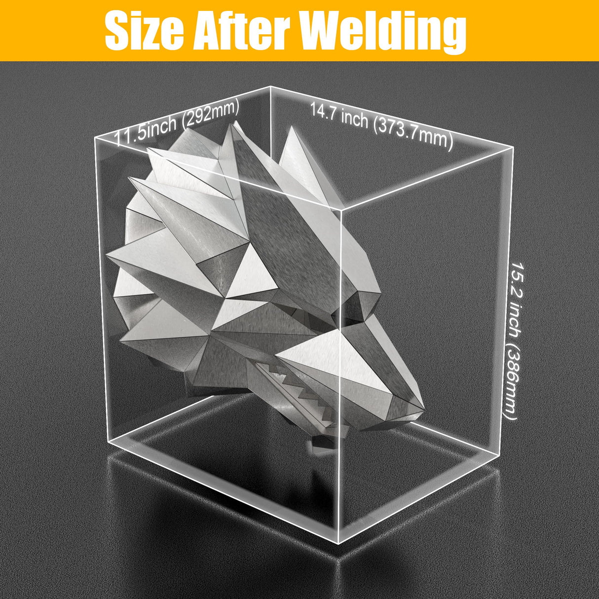 SONNLER Dire Wolf Head Welding kit For Beginners Practice,201 stainless steel Welding Coupons,Laser Cut Welding Training Metal Suitable For TIG, MIG, Gas, Arc, Stick, DIY Welding Practice Kit (14 pcs) SONNLER