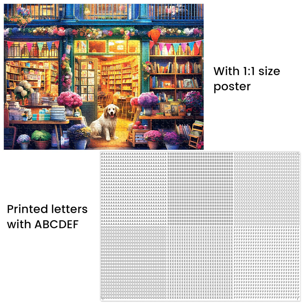 500 Piece Puzzles for Adults, Jigsaw Puzzles 500 Pieces, Puzzles 500 Pieces for Adults, Bookstore Dogs Jigsaw Puzzles, Funny Puzzles, Great Gift for Family Friends, Large Puzzles 20.5 x 15 in Nitktaia