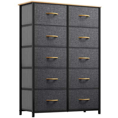 YITAHOME 10 Drawers Dresser, Fabric Dresser, Fabric Storage Tower, Organizer Unit for Bedroom, Living Room, Hallway, Closets