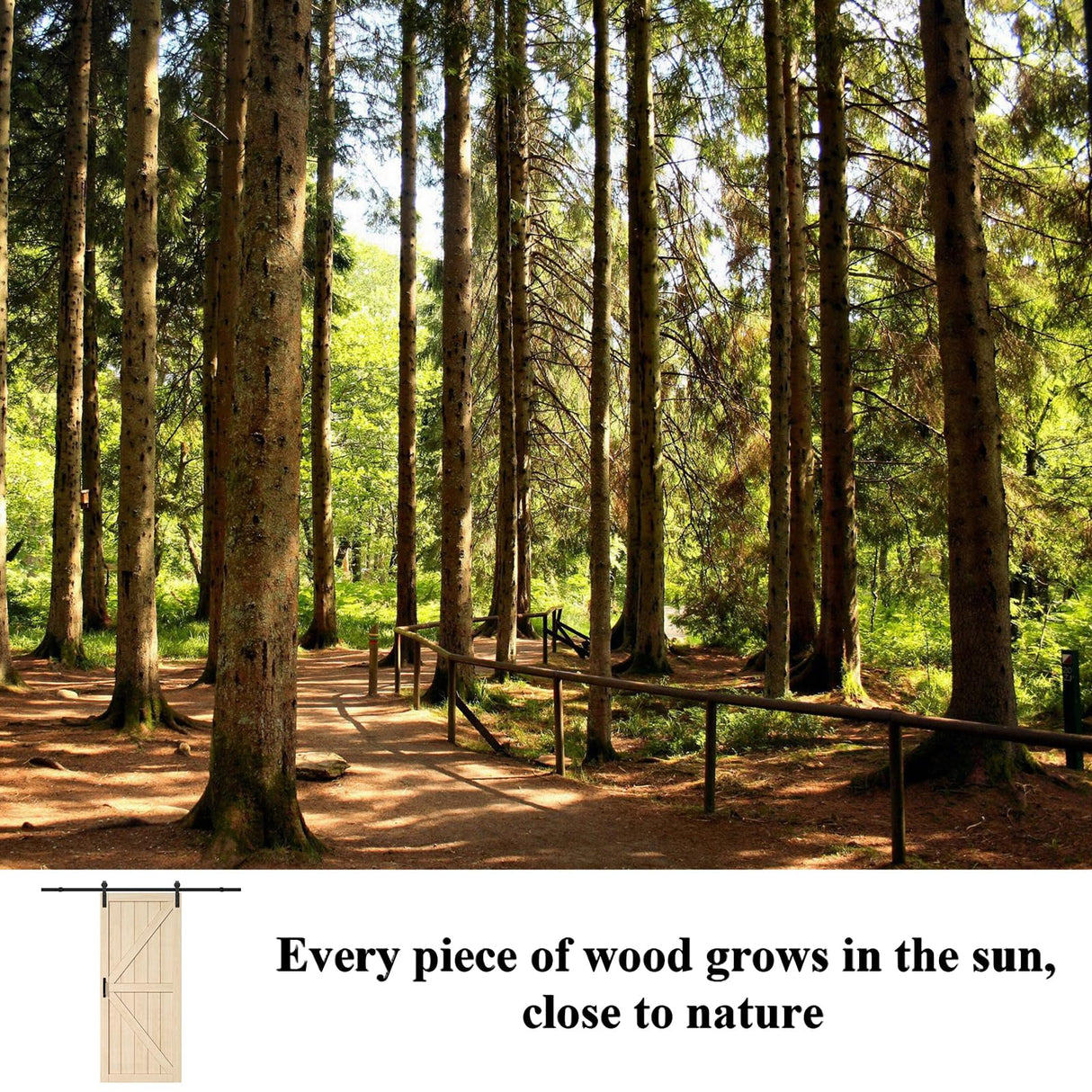 ARK DESIGN 36 x 84 Inch Barn Door with 7FT Sliding Barn Door Hardware Kit Included, Solid Wood DIY Dyeing Sliding Door, Pre-Drilled, Simple Assembly Required ARK DESIGN