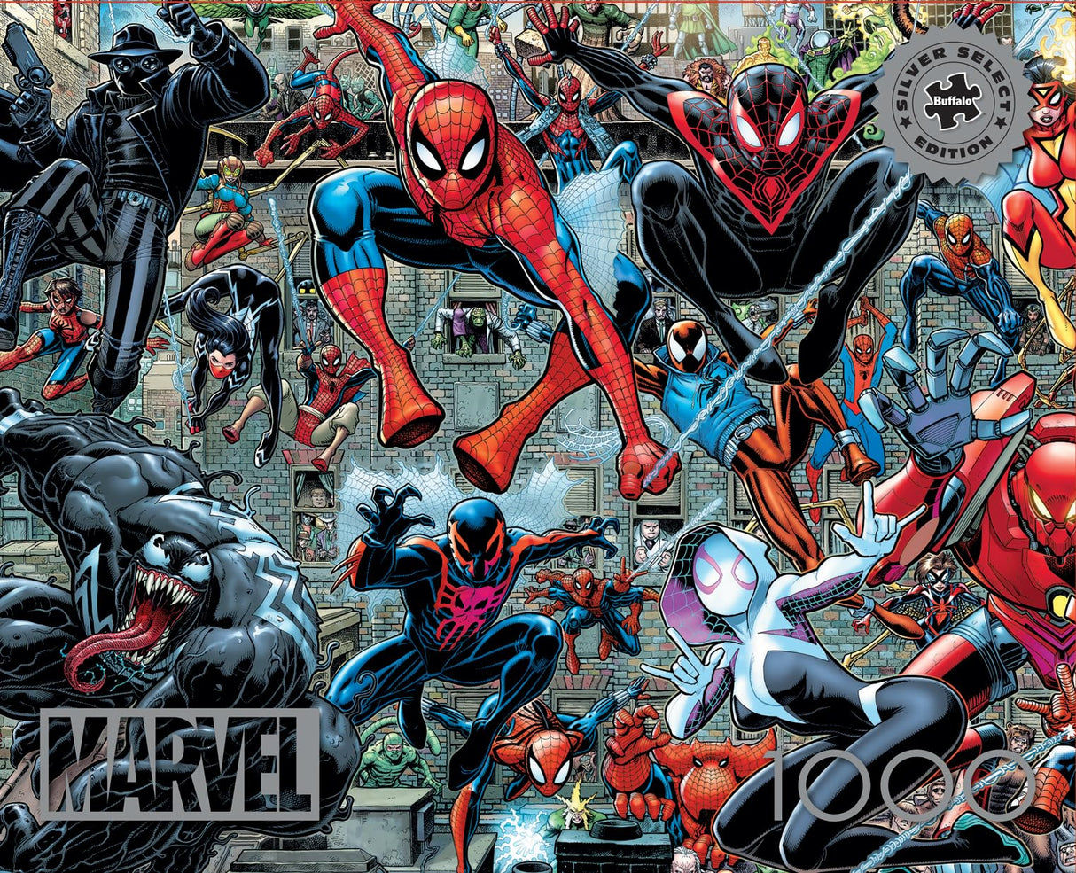Buffalo Games - Silver Select - Marvel - Spider-Verse - 1000 Piece Jigsaw Puzzle for Adults -Challenging Puzzle Perfect for Game Nights - Finished Size is 26.75 x 19.75 Buffalo Games