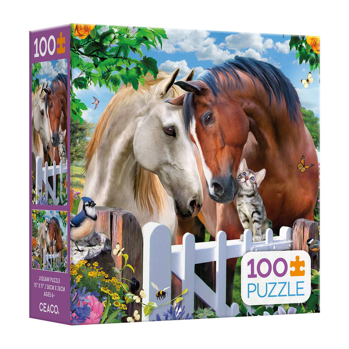 Ceaco - Howard Robinson - Garden Gate Friends - 100 Piece Jigsaw Puzzle Ceaco