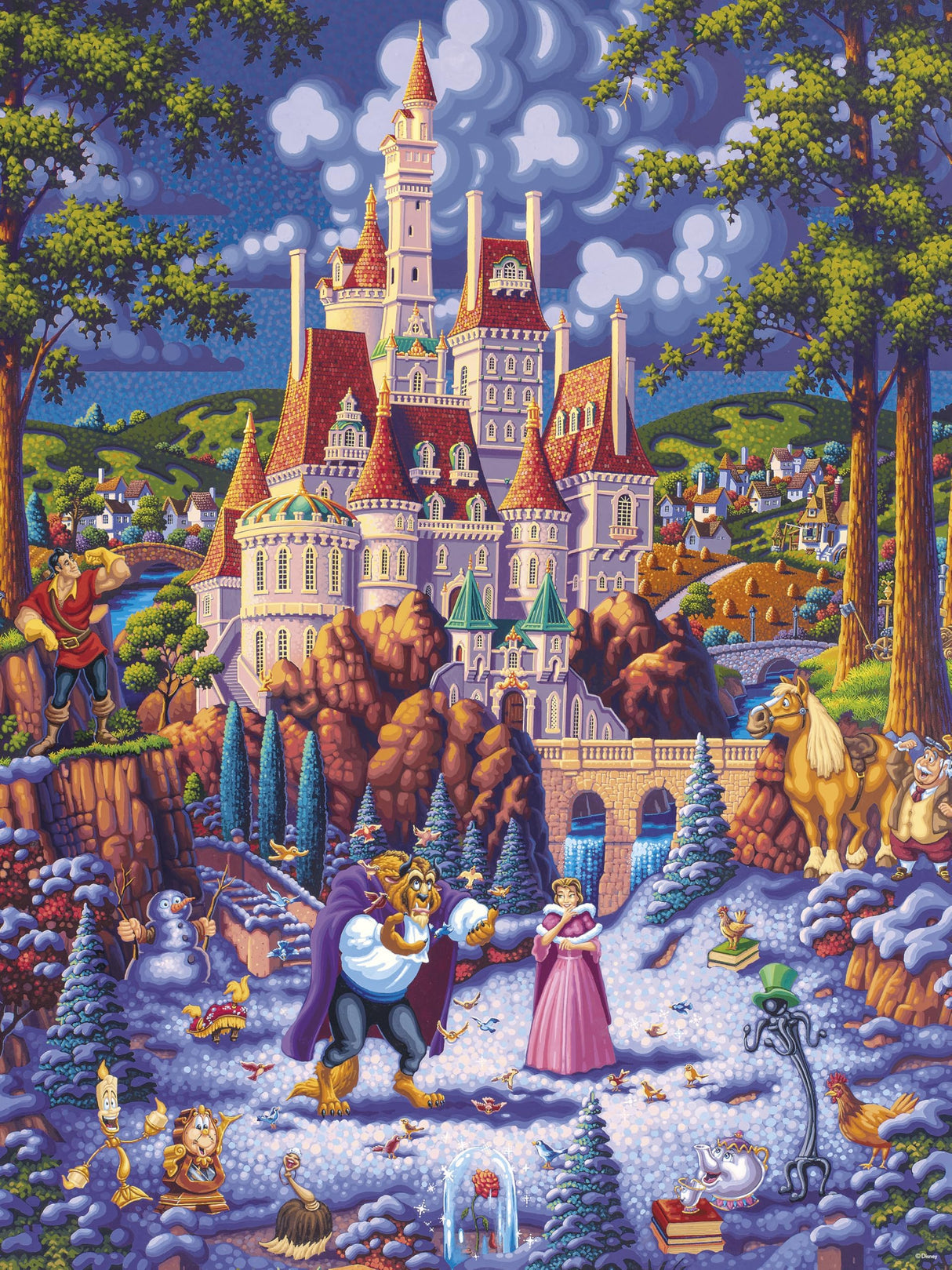 Ceaco - Disney - Dowdle - Beauty & The Beast Finding Love - 1500 Piece Jigsaw Puzzle Ceaco