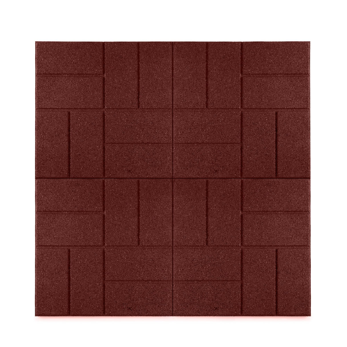 Playsafer Brick Rubber Interlocking Tiles | 16 X 16 | Easy Install for Indoor and Outdoor Use (Red, 20 Tiles) Playsafer