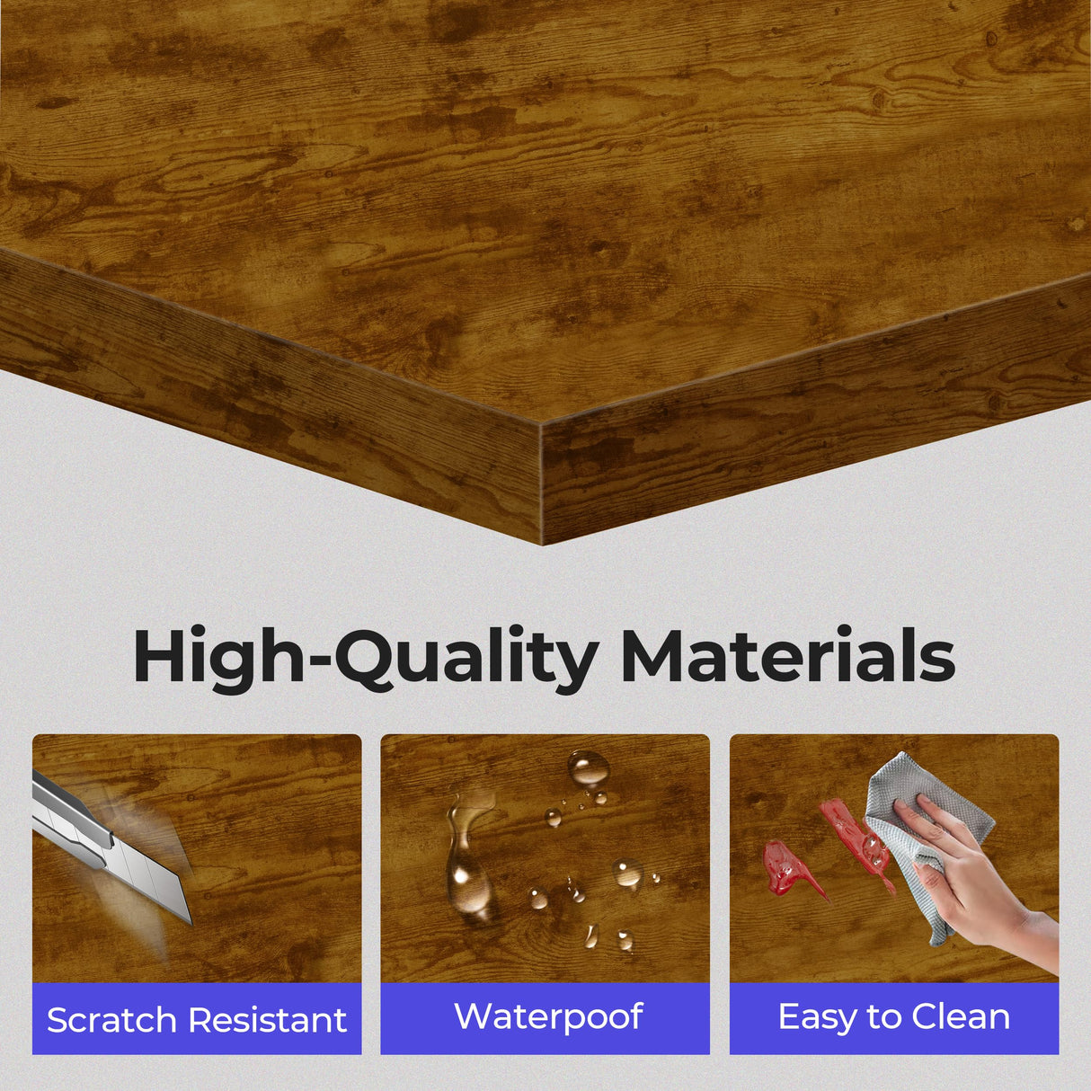 JOISCOPE Home Office Computer Desk with Wooden Storage Shelf, Office Desk and Gaming Table with Splice Board, 2-Tier Industrial Morden Laptop Study Writing Desk, 60 x 24 inches (Vintage Oak) JOISCOPE