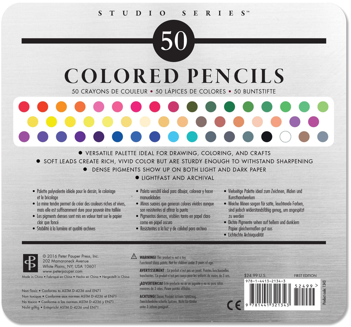 Studio Series Deluxe Colored Pencil Set (Set of 50) PETER PAUPER PRESS