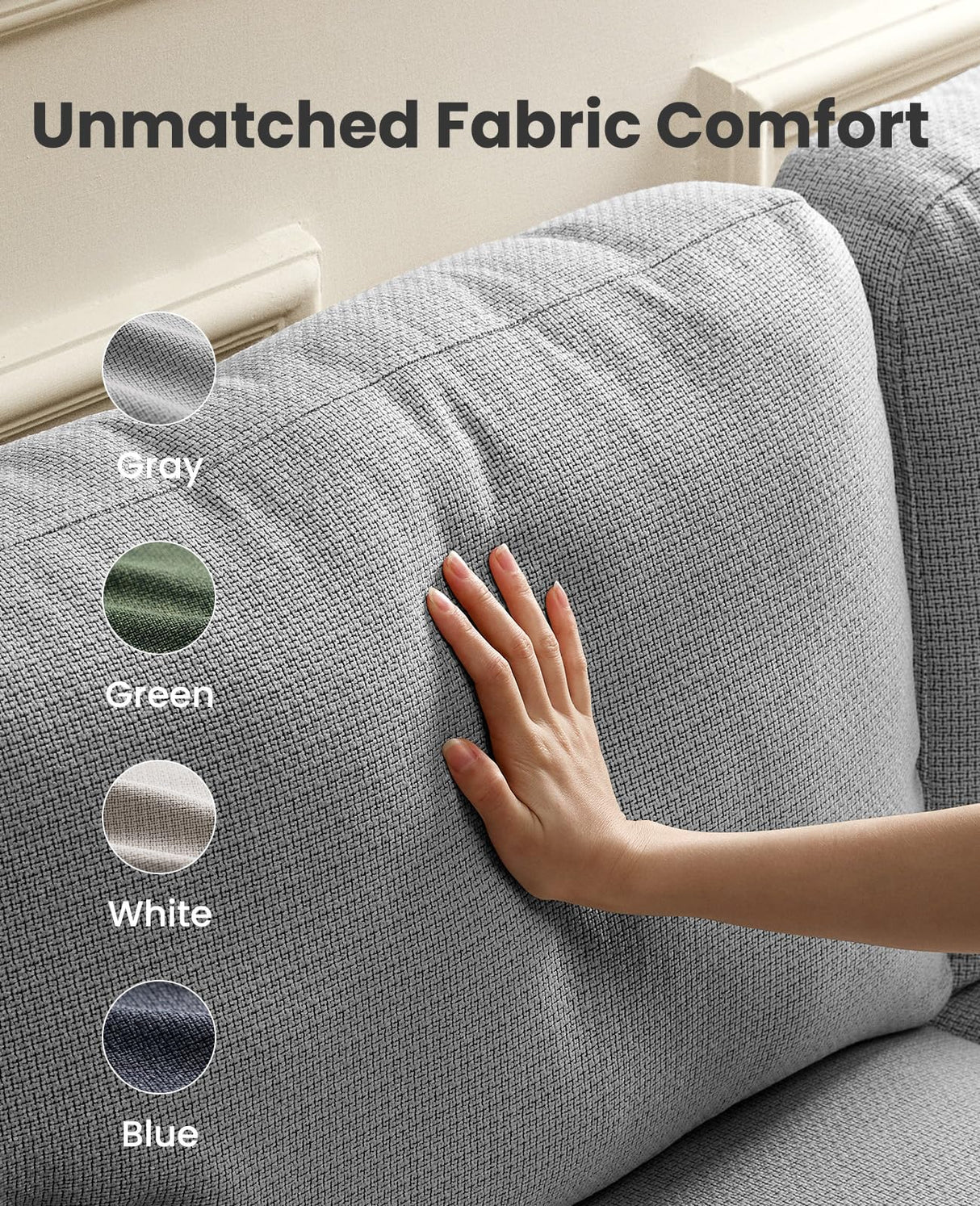 Amada 65" Loveseat Sofa, 2 Seater Couch with Deep Seats and Wide Armrests for Living Room, Comfy Couch with Removable Washable Covers, Easy Assembly AMADA HOMEFURNISHING