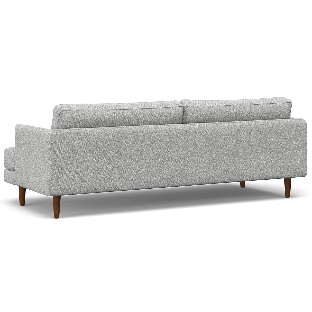 SIMPLIHOME Livingston 90-inch Wide Sofa in Mist Grey Woven-Blend Fabric, Handcrafted Mid-Century Modern Oversized 3-Seater Couch Sofa for Living Room or Family Room, Solid Wood Frame SIMPLIHOME