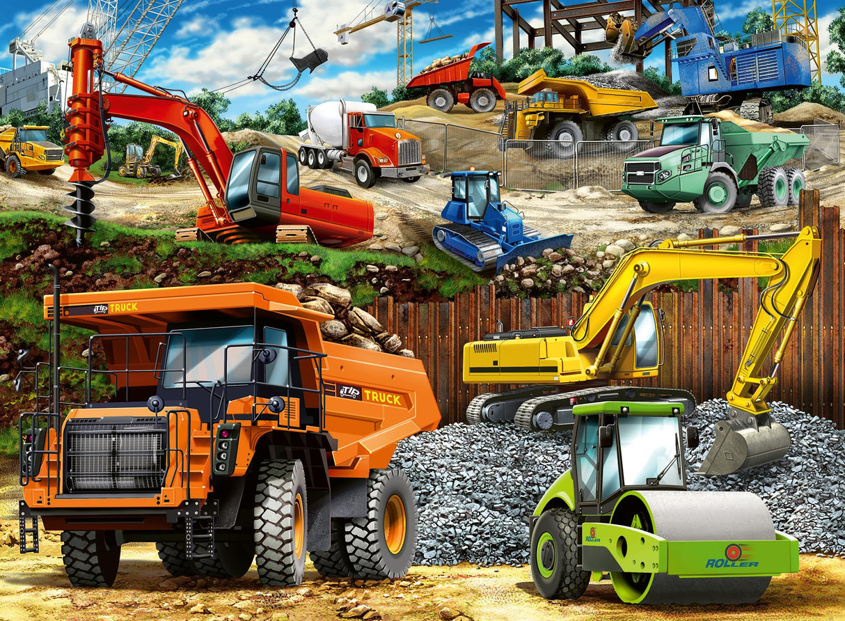 Ravensburger Construction Vehicles 100-Piece Jigsaw Puzzle - Engaging & Educational Toy for Kids | Durable & Long-Lasting | Stimulates Creativity & Problem Solving | FSC Certified Ravensburger