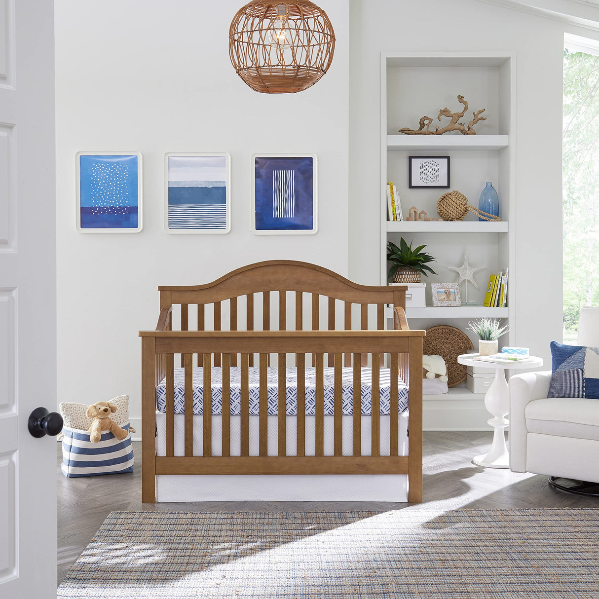 DaVinci Jayden 4-in-1 Convertible Crib in Chestnut, Greenguard Gold Certified DaVinci