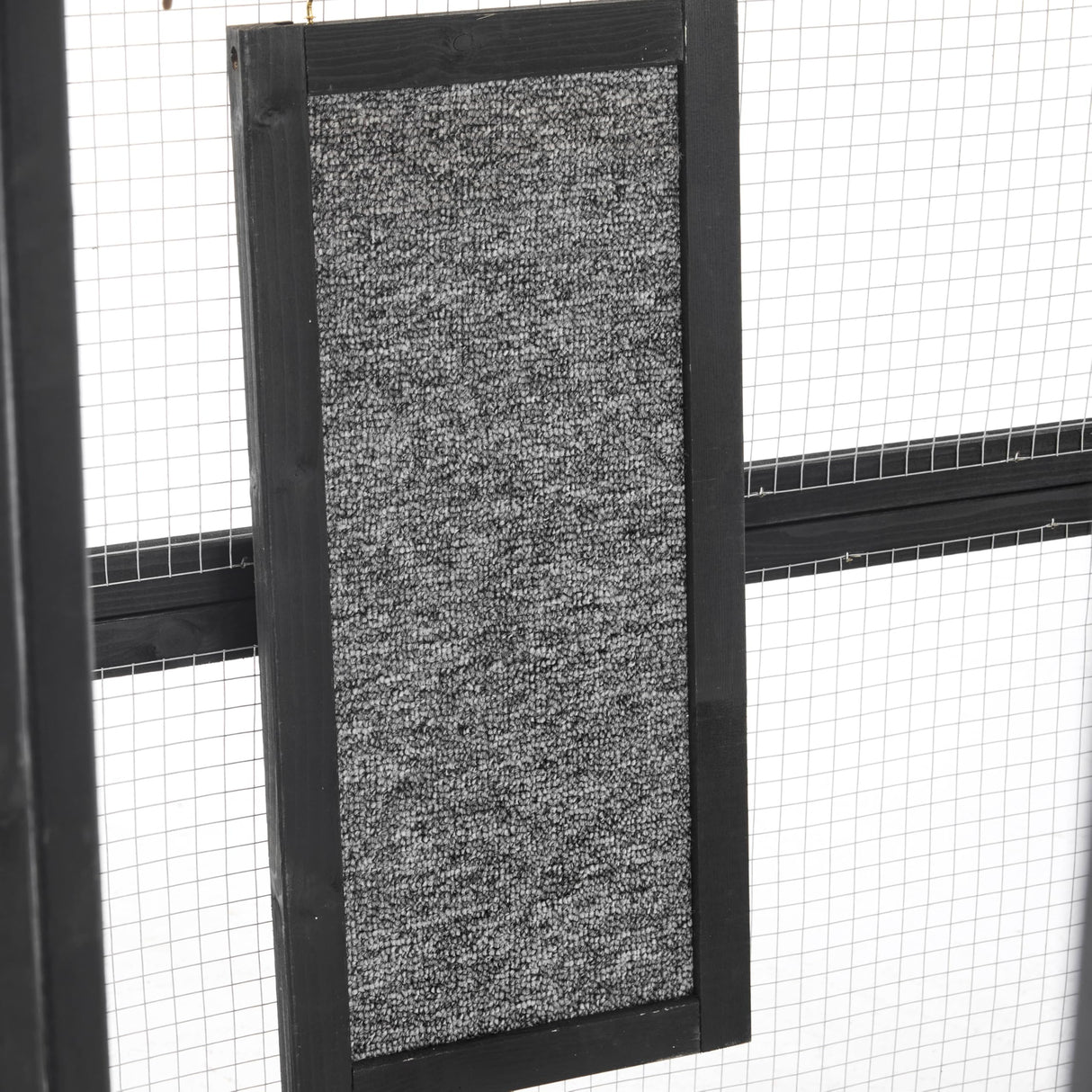 YOPTO 68.5" H Catio Outdoor Cat Enclosure, Large Cat House with Double Enter Doors for Mulitiple Cats Walk in Cats Cage, Wooden Cat Shelter with 3 Jumping Platforms & 2 Napping Houses,Black Brown YOPTO