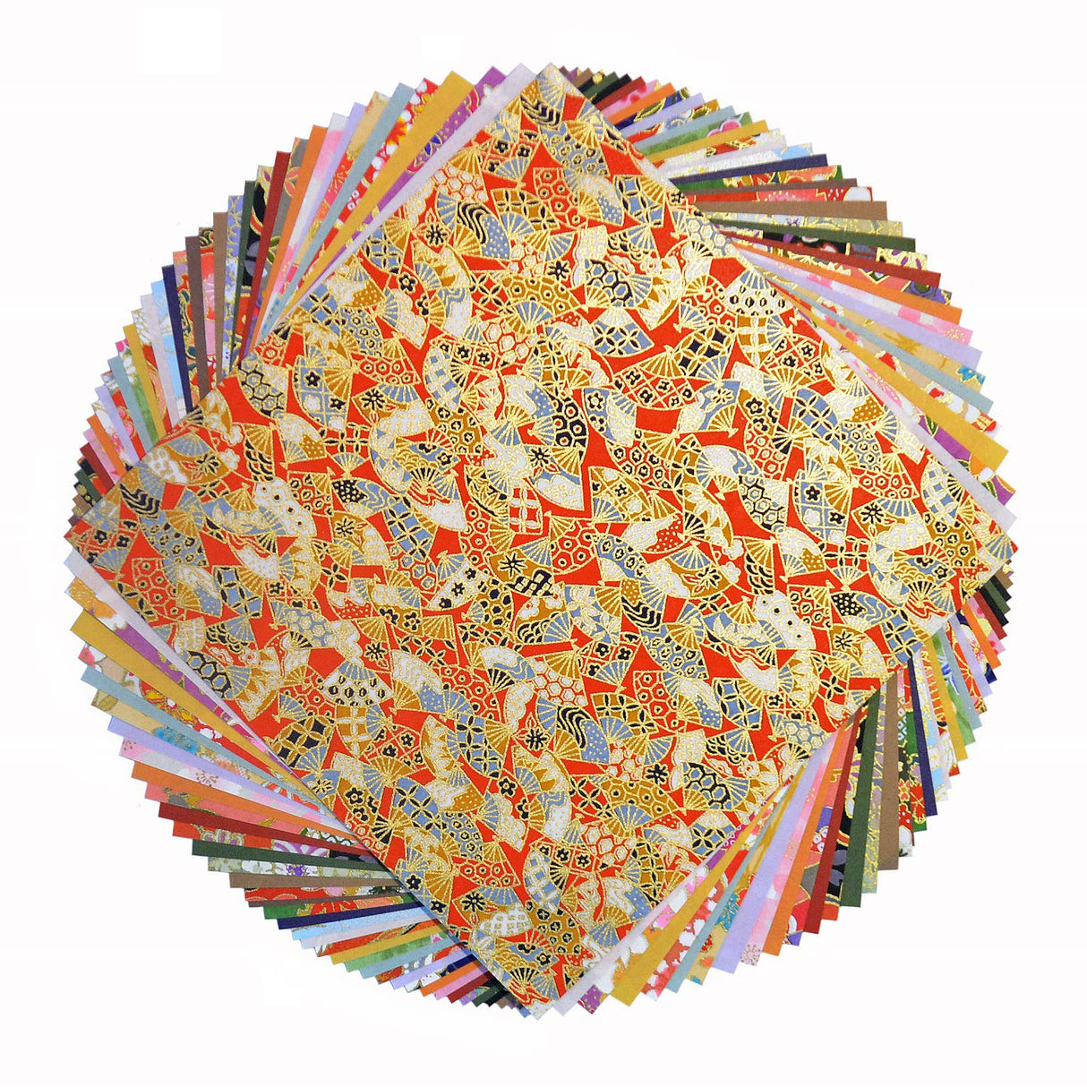 Yuzen Washi Paper 15x15cm Japanese Chiyogami Origami 80 Sheets Assortment (5.9''X5.9'') heiyemon